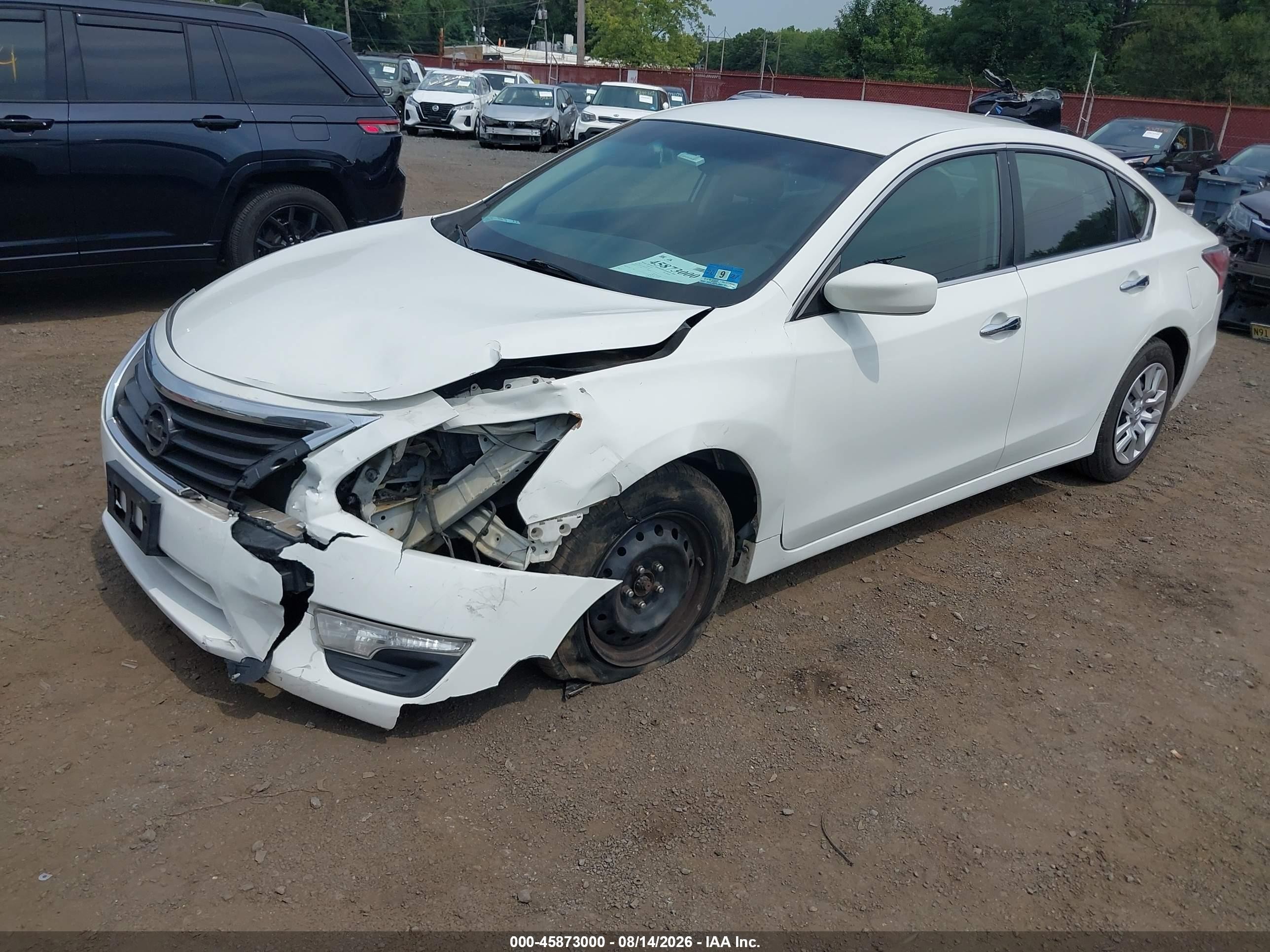 2015 Nissan Altima 2.5/2.5 S/2.5 Sl/2.5 Sv White vin: 1N4AL3AP6FN879370