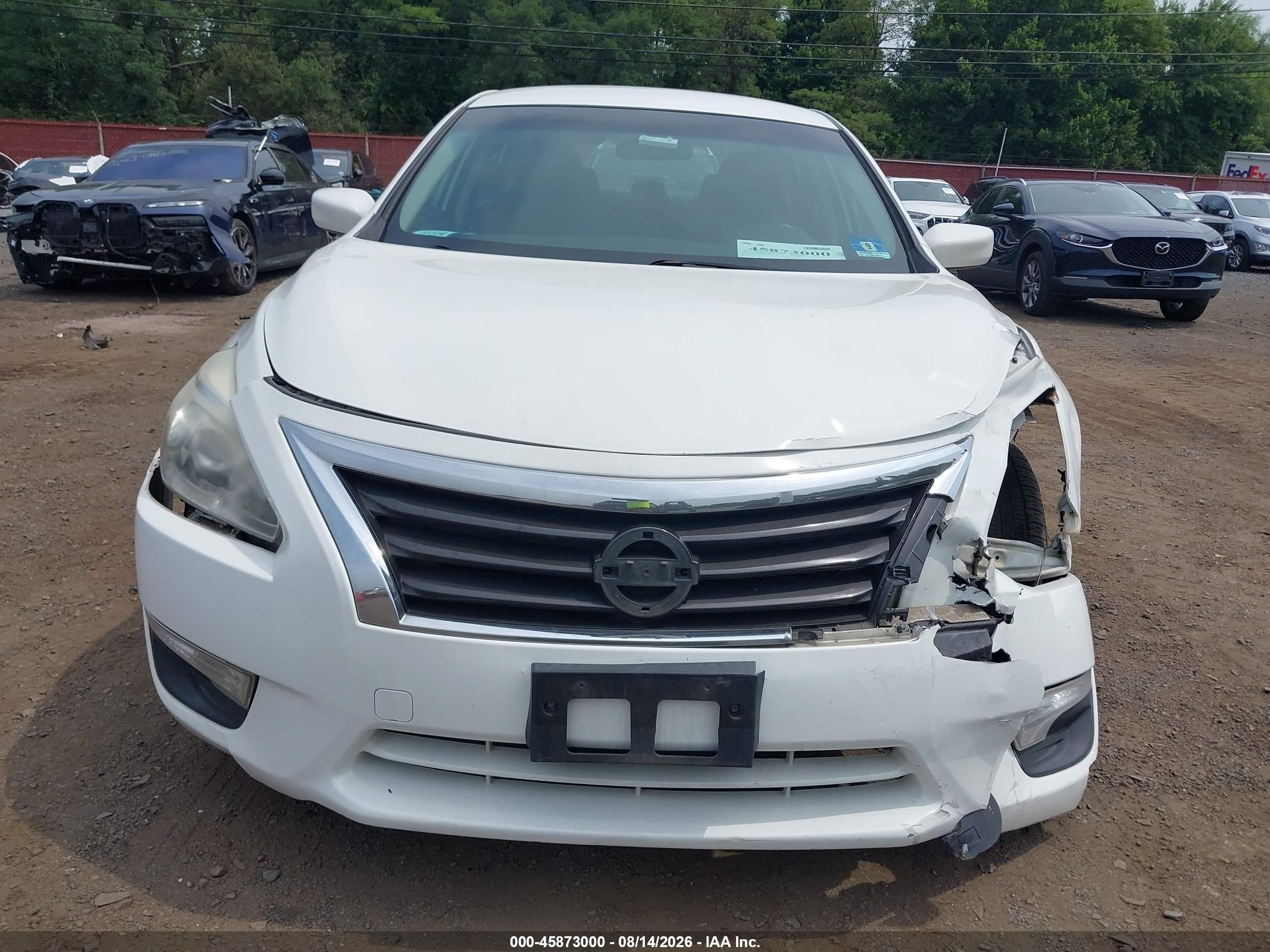 2015 Nissan Altima 2.5/2.5 S/2.5 Sl/2.5 Sv White vin: 1N4AL3AP6FN879370