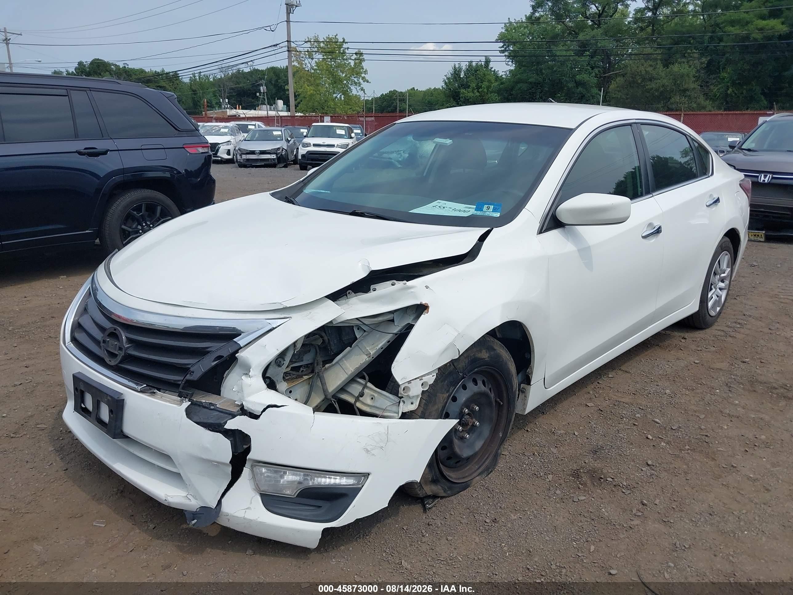 2015 Nissan Altima 2.5/2.5 S/2.5 Sl/2.5 Sv White vin: 1N4AL3AP6FN879370