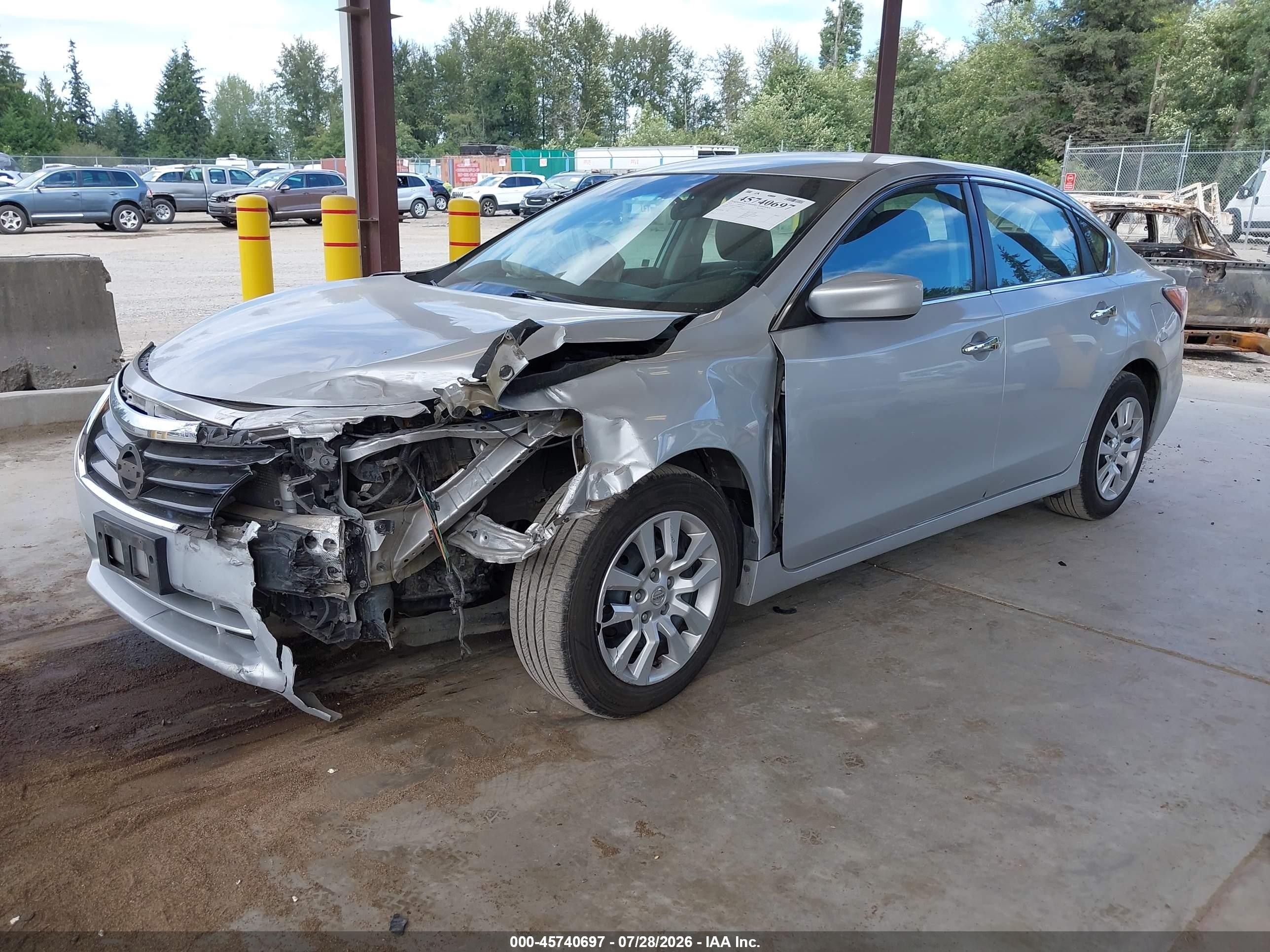 2015 Nissan Altima 2.5/2.5 S/2.5 Sl/2.5 Sv Silver vin: 1N4AL3AP6FN884794