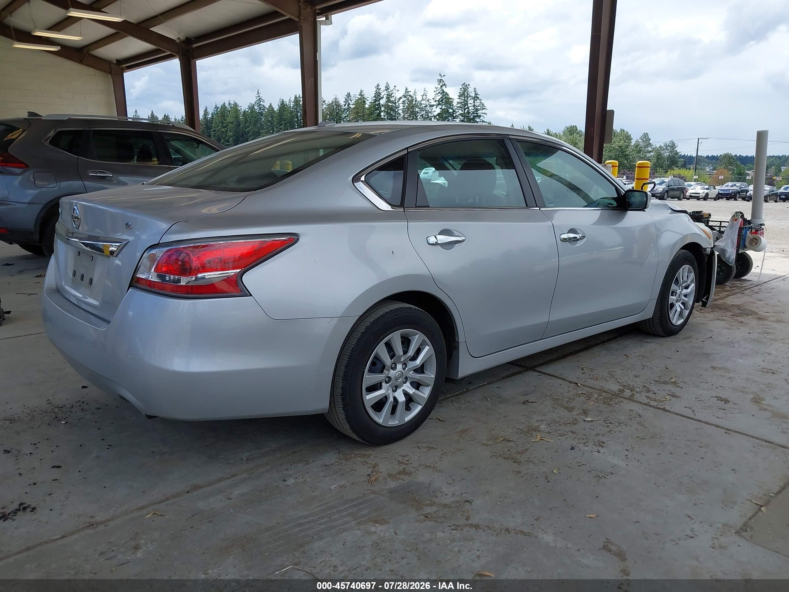 2015 Nissan Altima 2.5/2.5 S/2.5 Sl/2.5 Sv Silver vin: 1N4AL3AP6FN884794