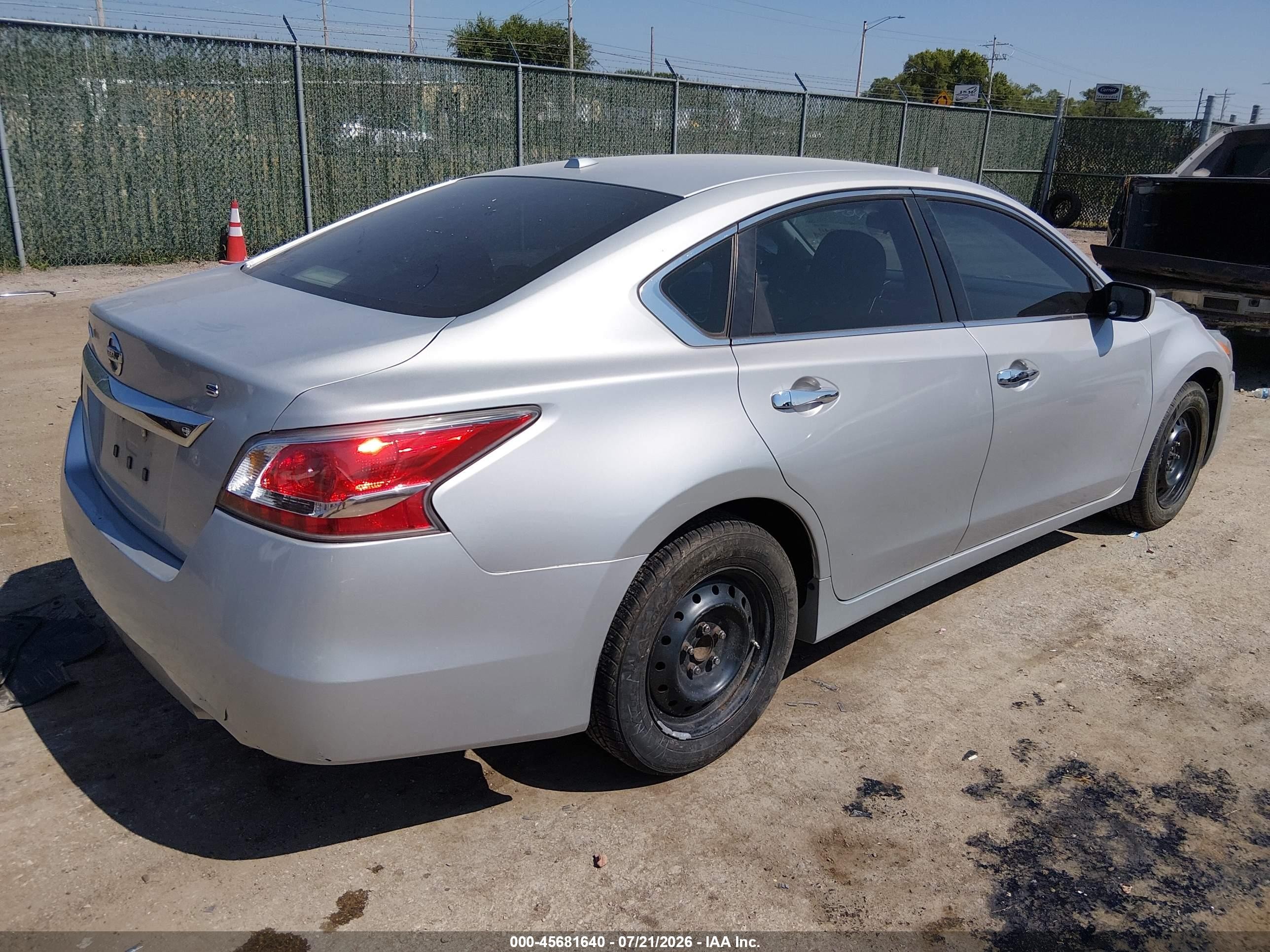 2015 Nissan Altima 2.5/2.5 S/2.5 Sl/2.5 Sv Silver vin: 1N4AL3AP6FN894323