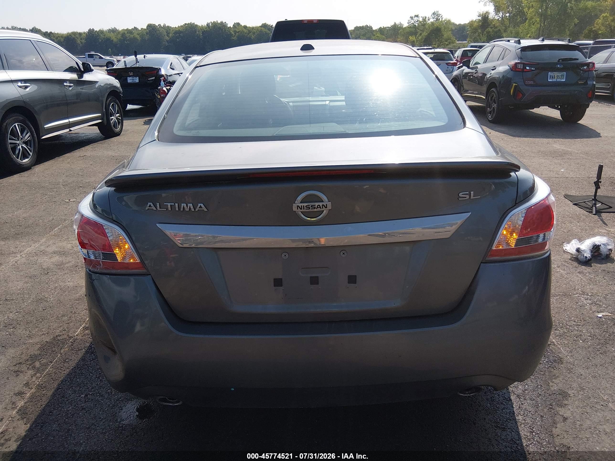 2015 Nissan Altima 2.5 Sl Gray vin: 1N4AL3AP6FN907085