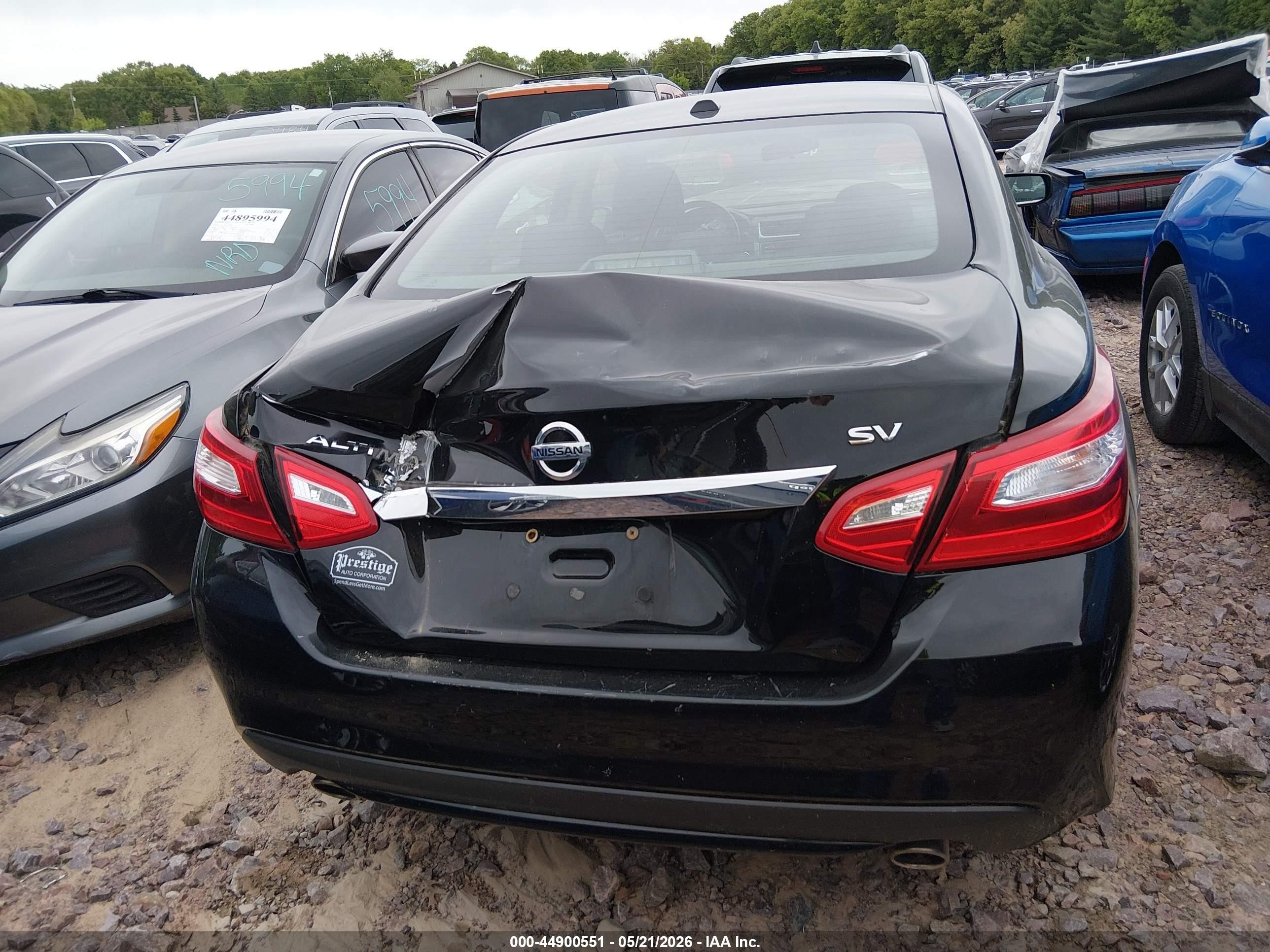 2017 Nissan Altima 2.5 Sv Черный vin: 1N4AL3AP6HC222759