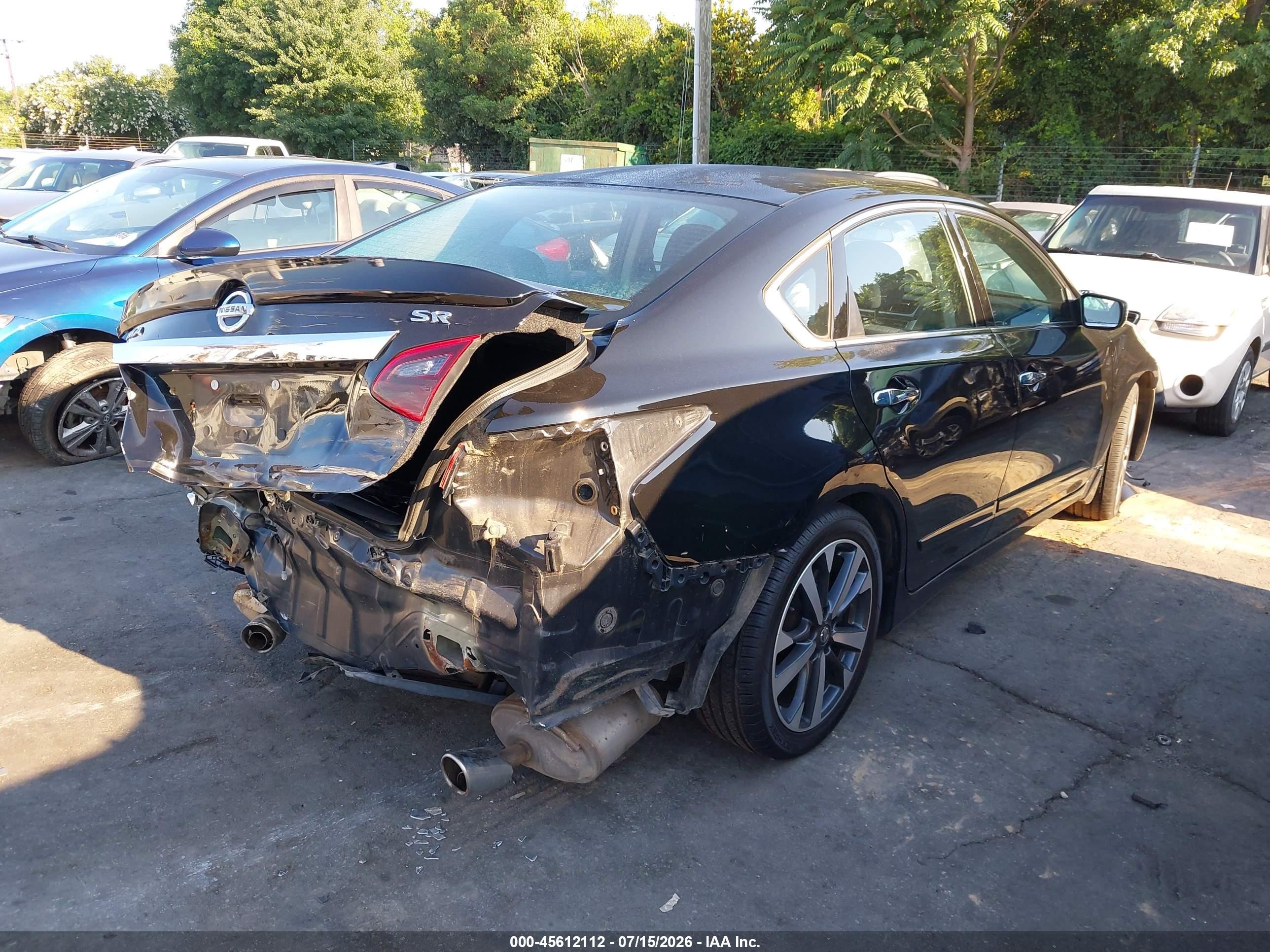 2017 Nissan Altima 2.5 Sr Черный vin: 1N4AL3AP6HC256717