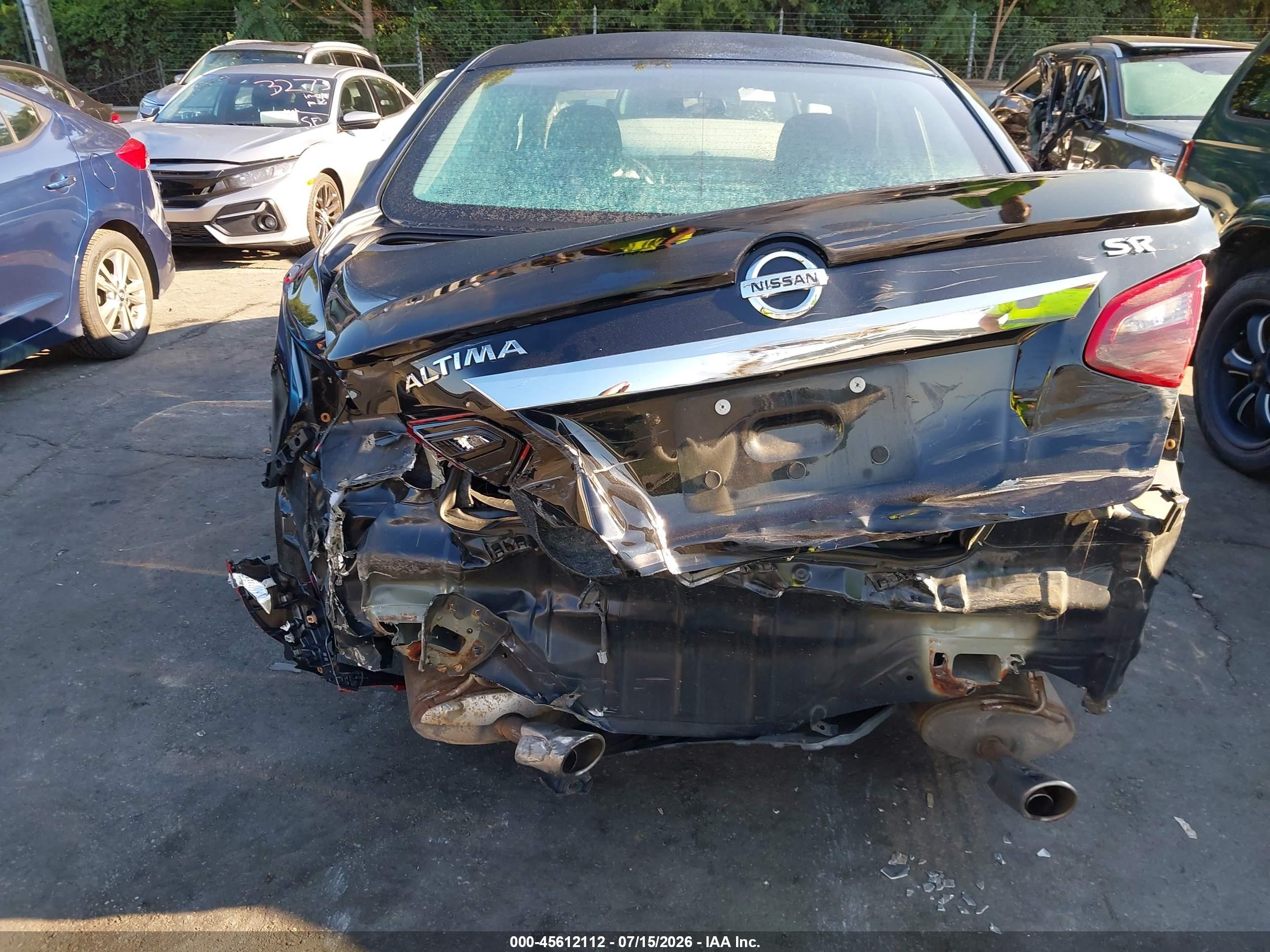 2017 Nissan Altima 2.5 Sr Черный vin: 1N4AL3AP6HC256717