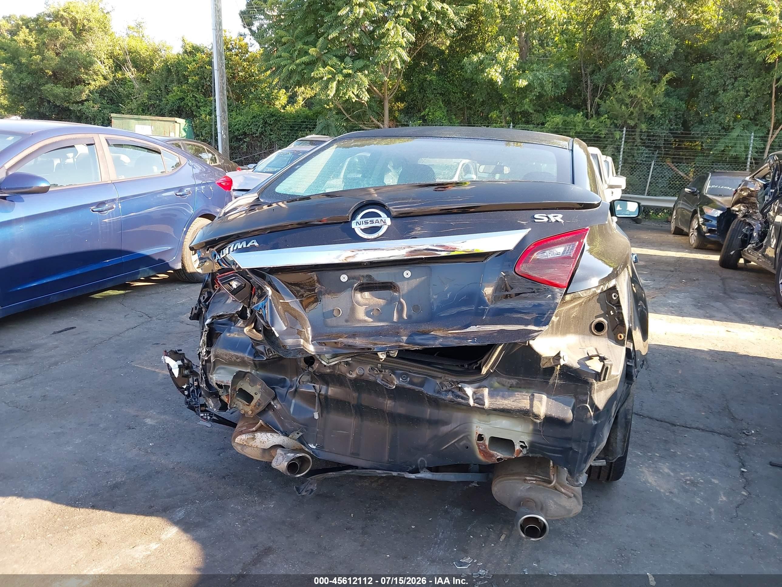 2017 Nissan Altima 2.5 Sr Черный vin: 1N4AL3AP6HC256717