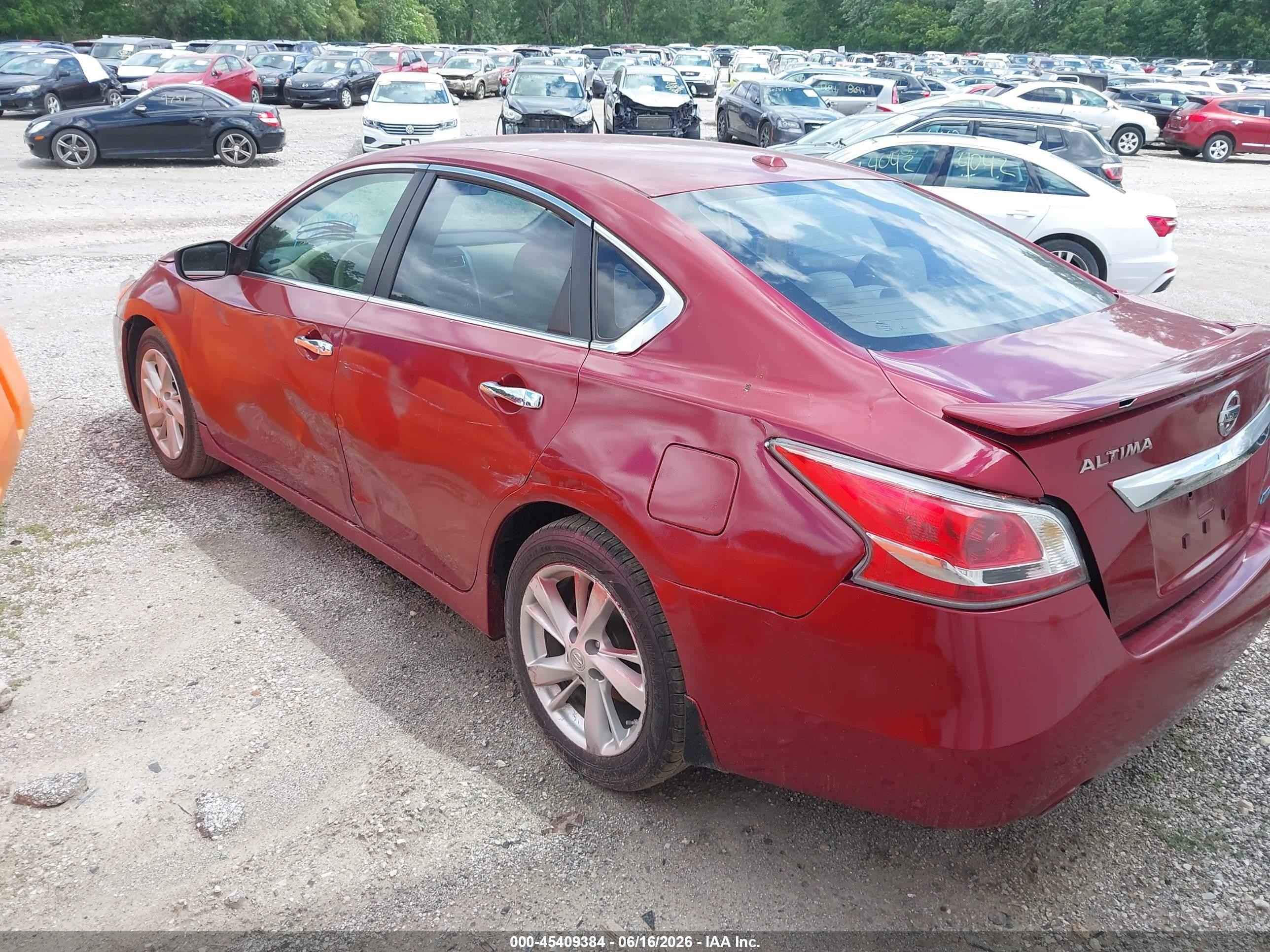 2013 Nissan Altima 2.5 Sv Red vin: 1N4AL3AP7DC175137
