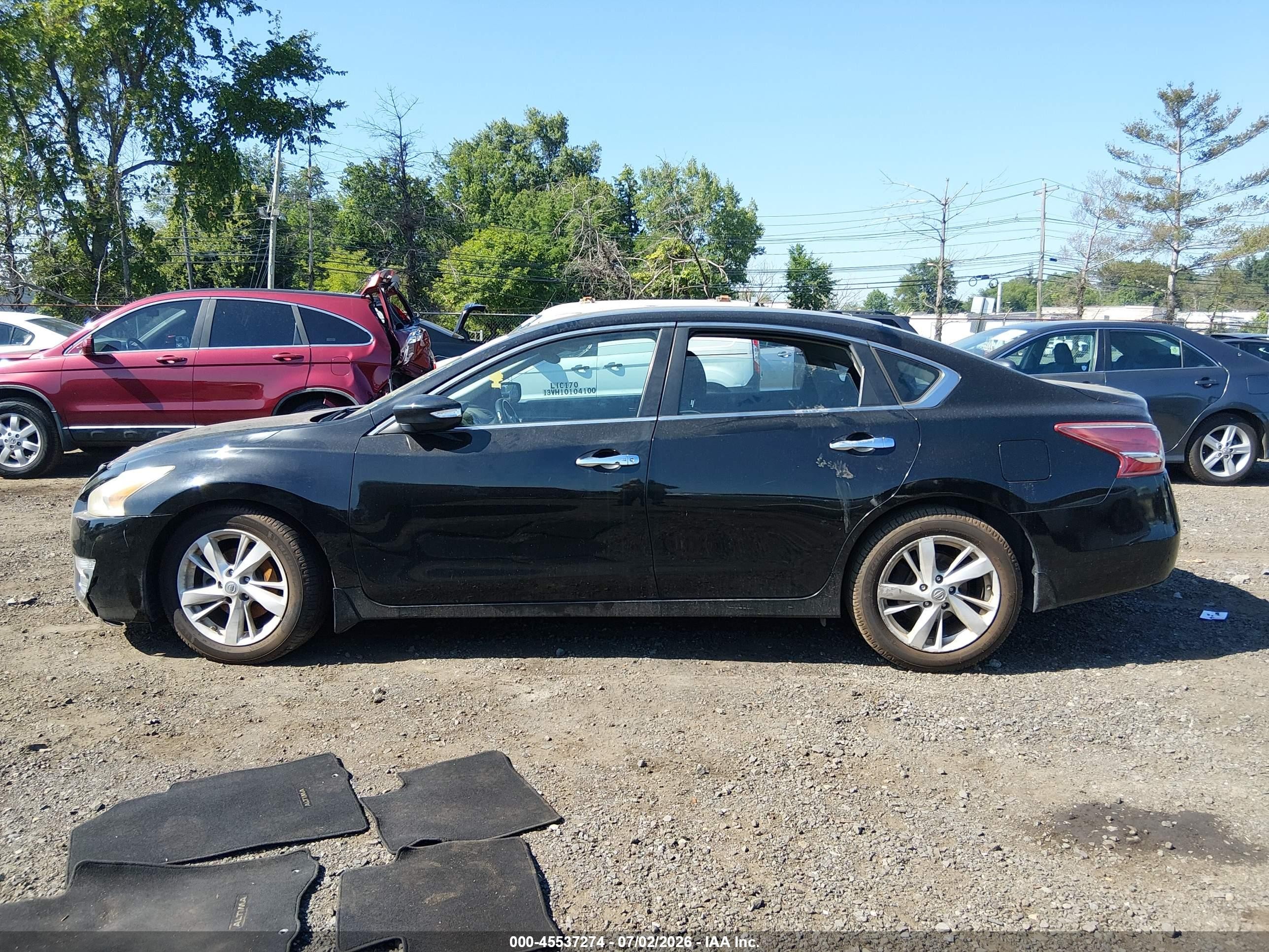 2013 Nissan Altima 2.5 Sv Black vin: 1N4AL3AP7DC178216