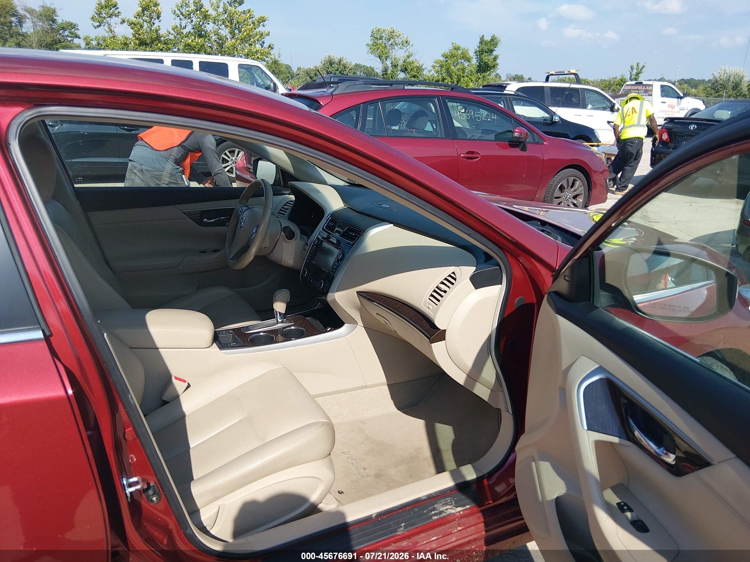 2013 Nissan Altima 2.5 Sl Red vin: 1N4AL3AP7DC190334