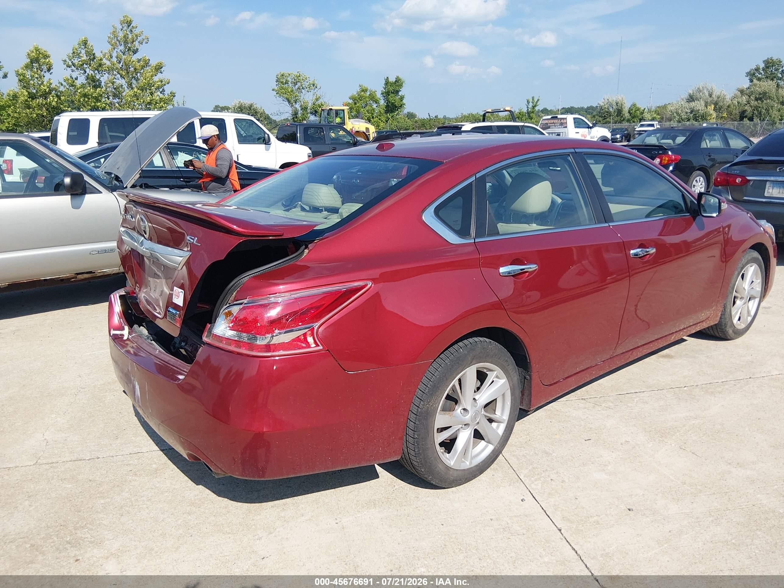 2013 Nissan Altima 2.5 Sl Red vin: 1N4AL3AP7DC190334