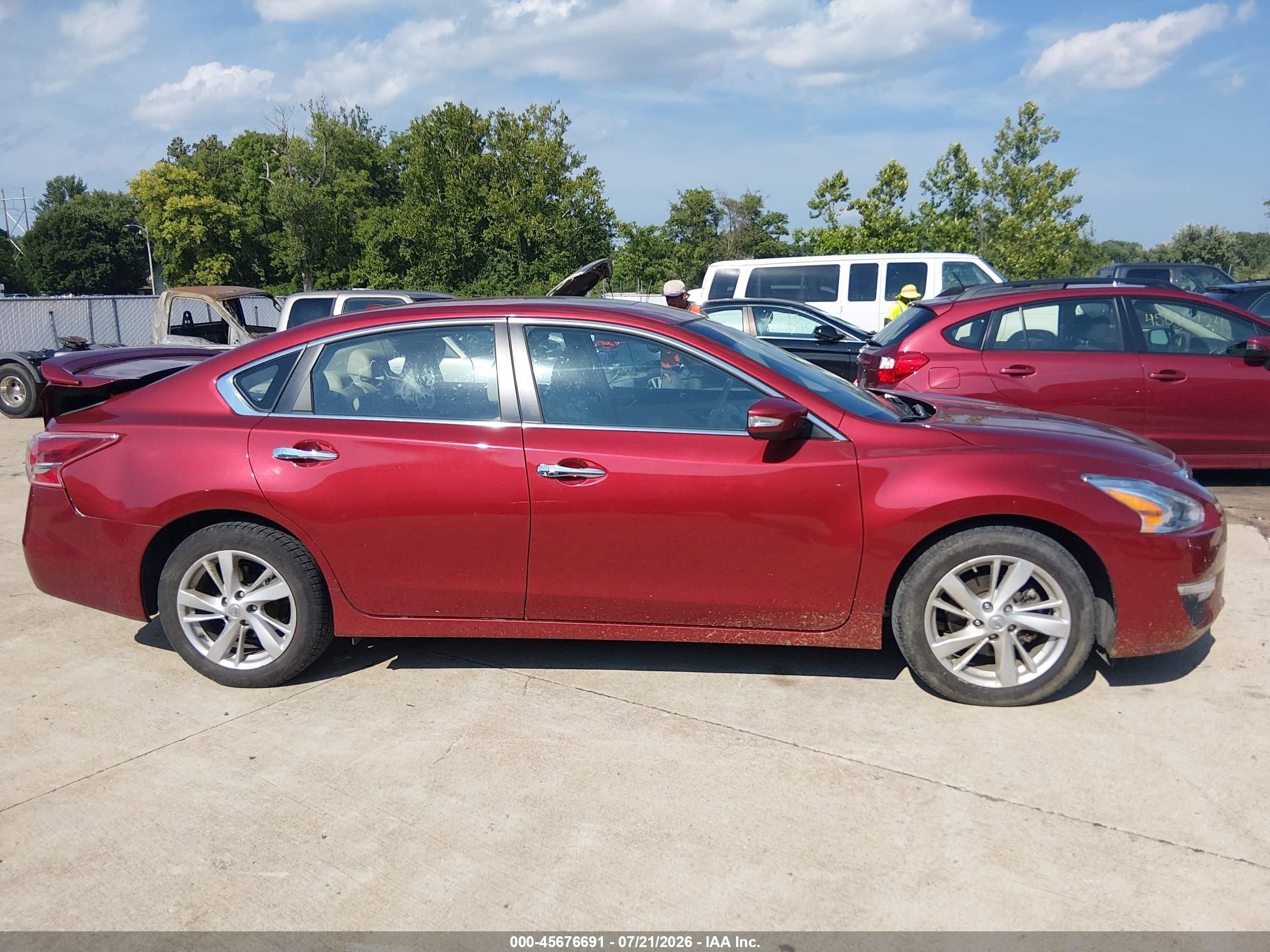 2013 Nissan Altima 2.5 Sl Red vin: 1N4AL3AP7DC190334