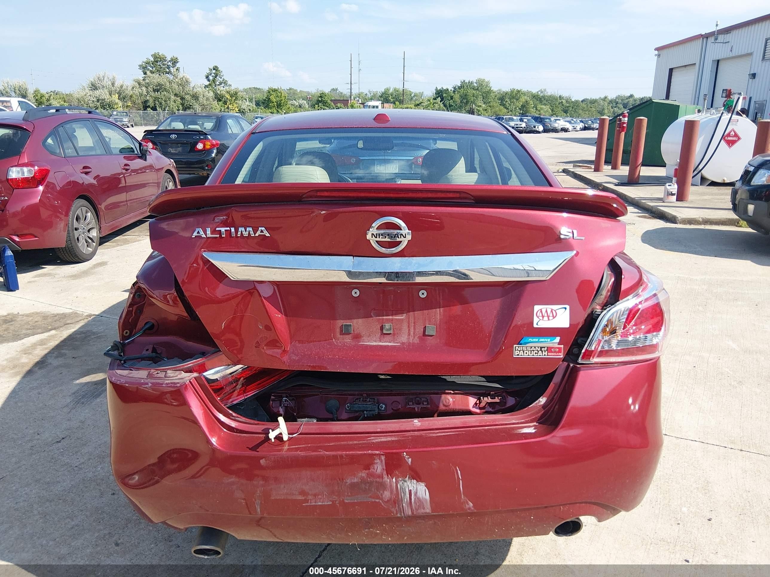 2013 Nissan Altima 2.5 Sl Red vin: 1N4AL3AP7DC190334