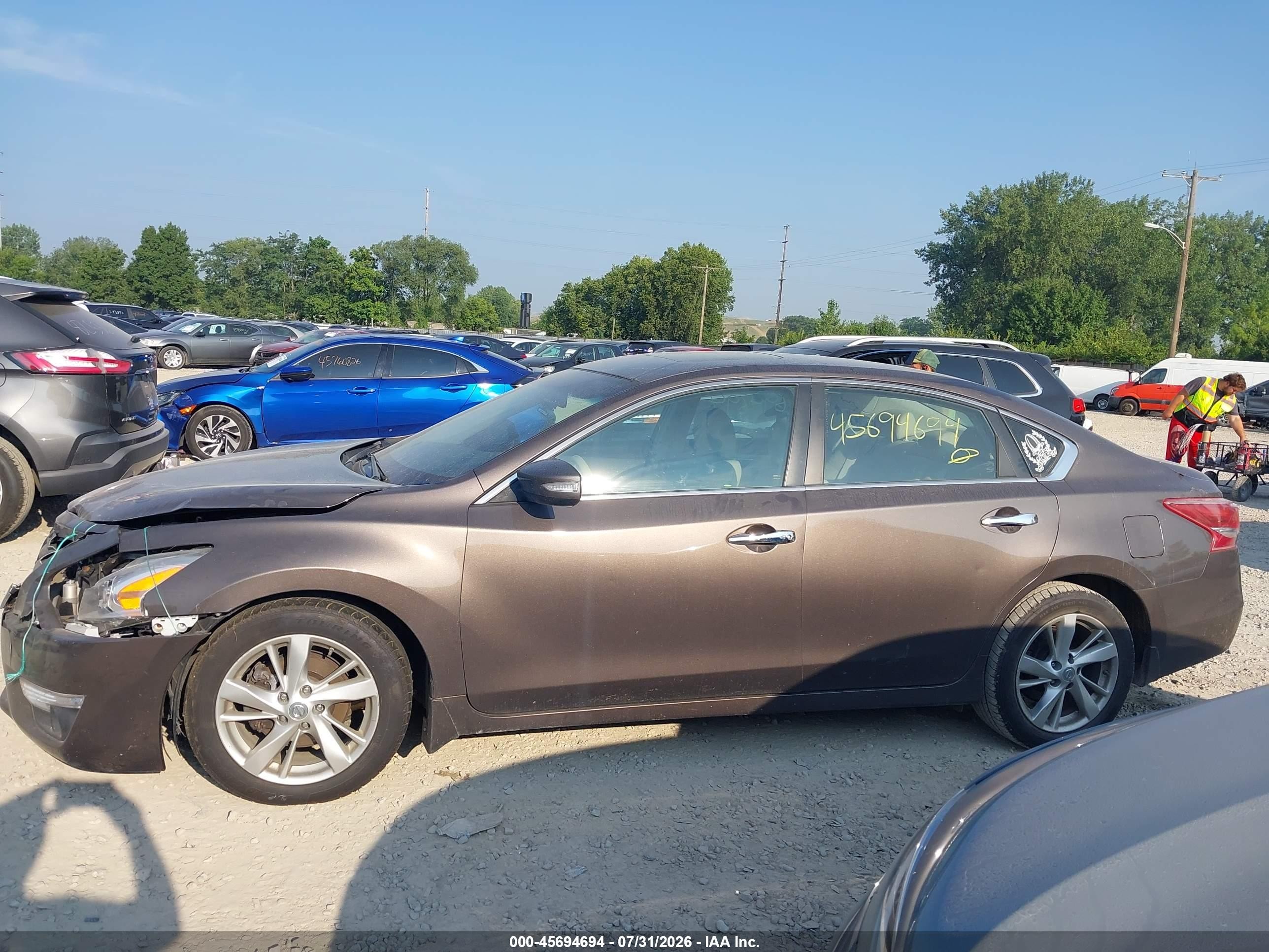 2013 Nissan Altima 2.5 Sl Brown vin: 1N4AL3AP7DC208377