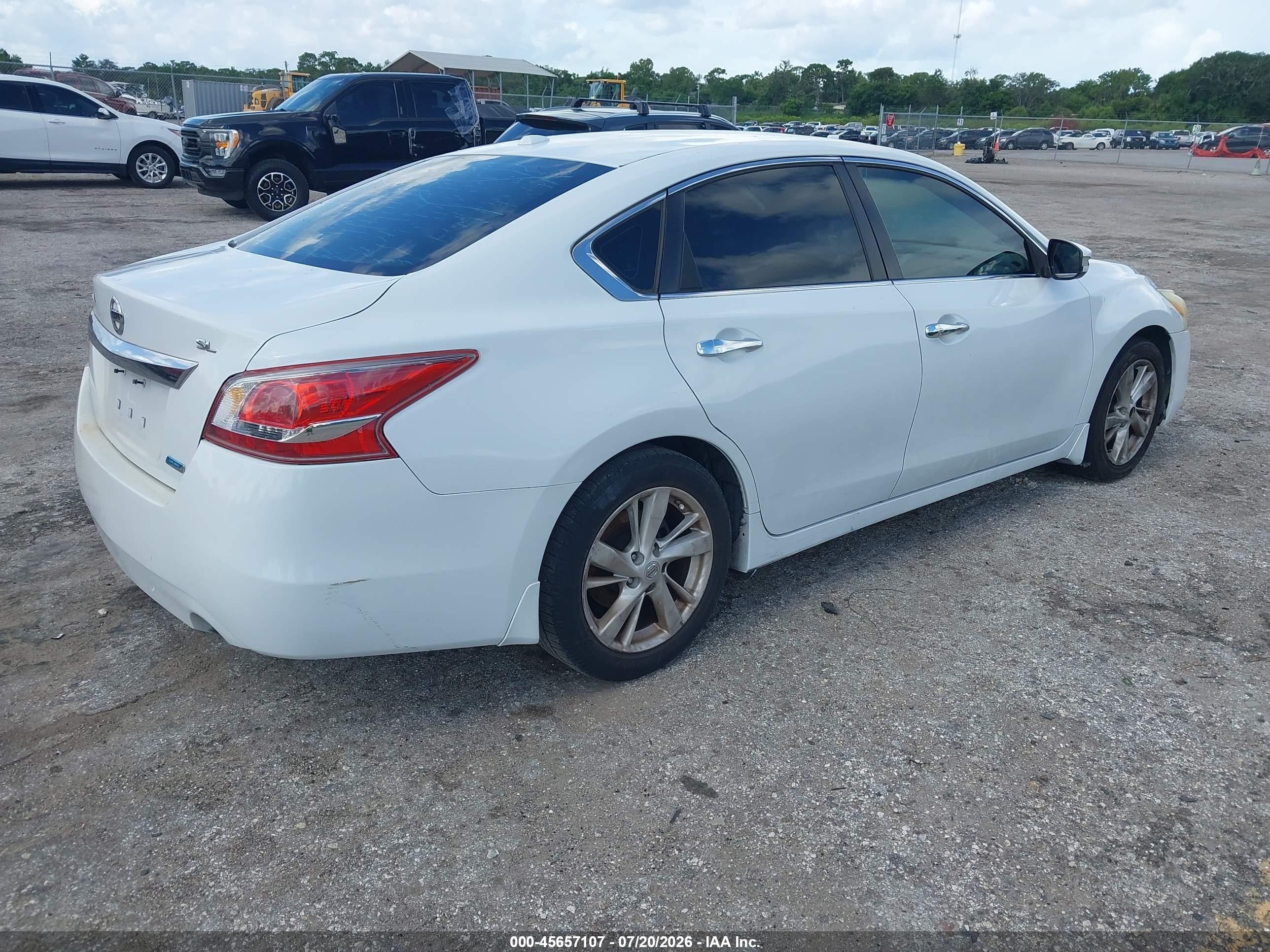 2013 Nissan Altima 2.5 Sl White vin: 1N4AL3AP7DC249821
