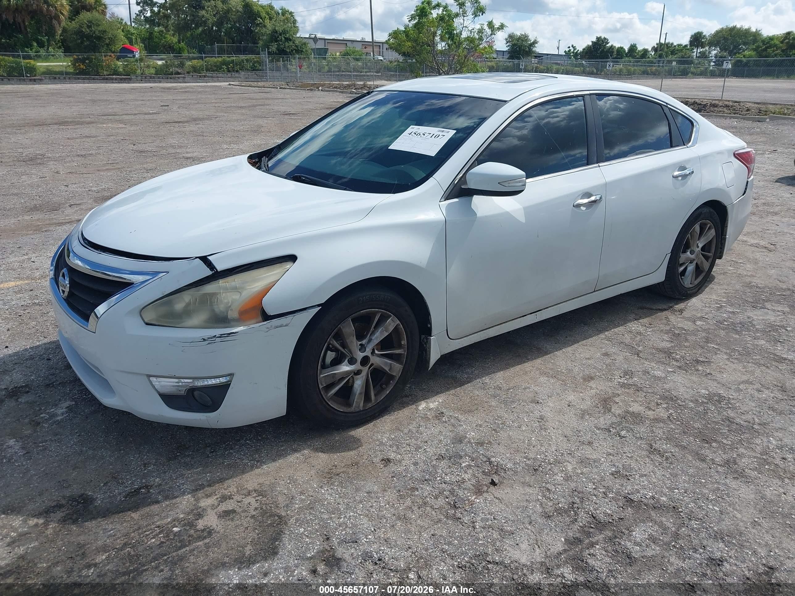 2013 Nissan Altima 2.5 Sl White vin: 1N4AL3AP7DC249821