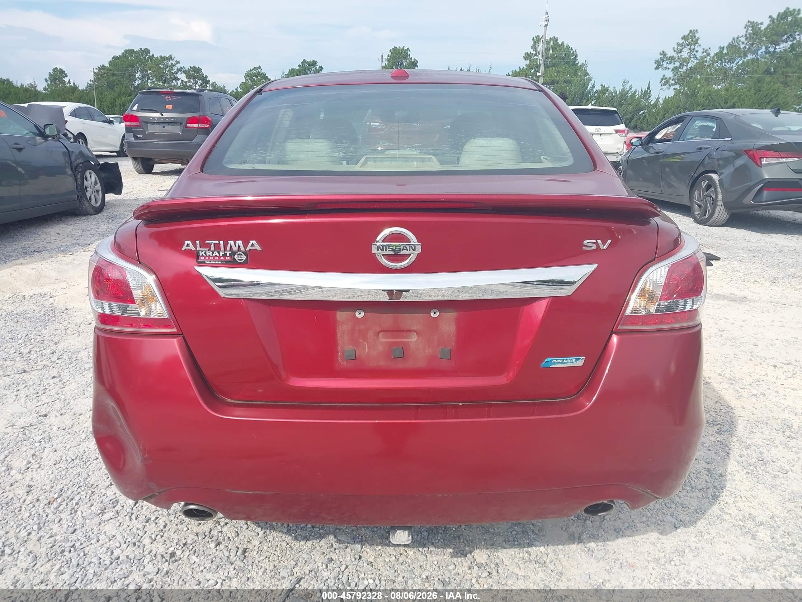 2013 Nissan Altima 2.5 Sv Red vin: 1N4AL3AP7DC254307