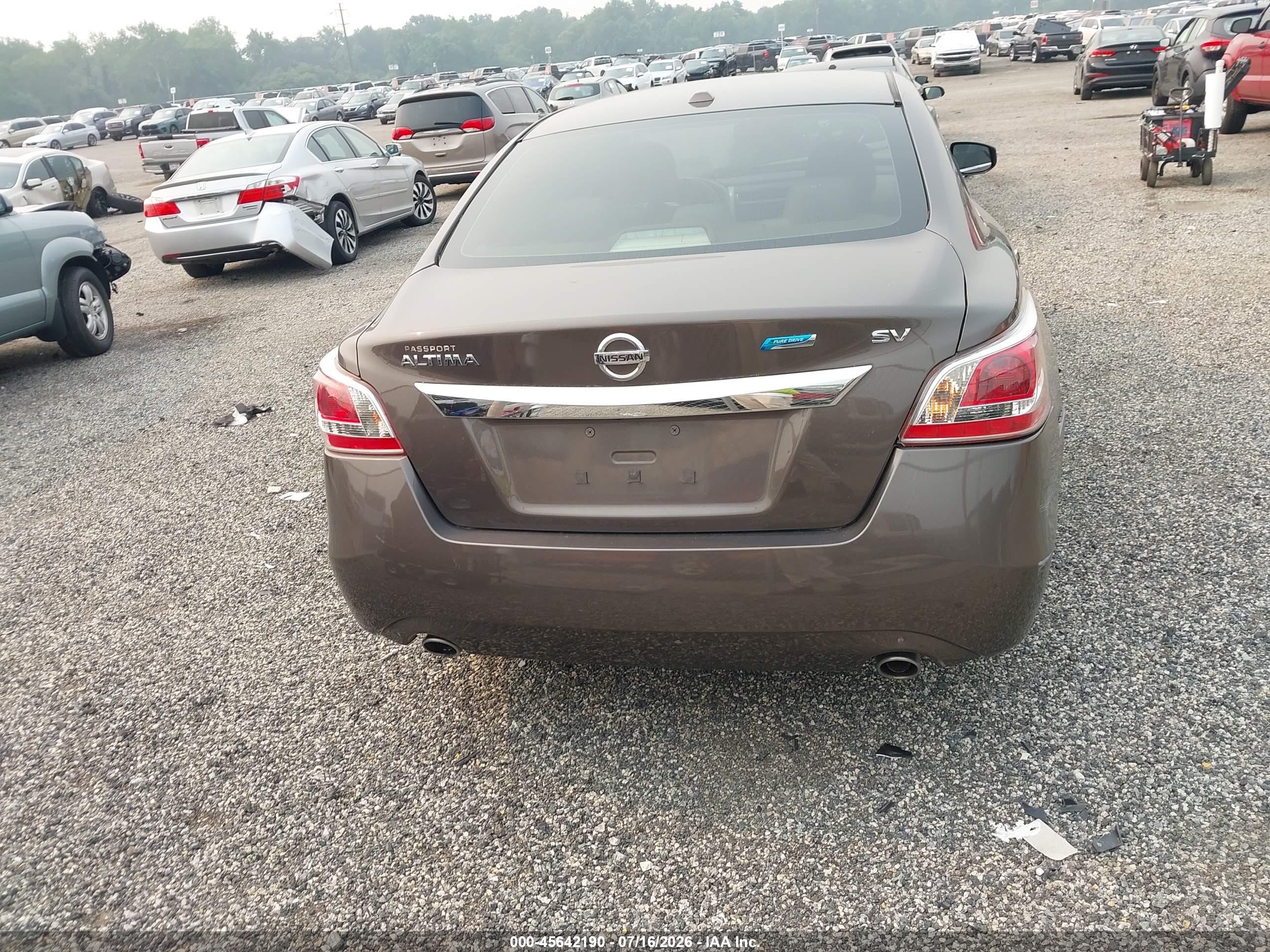 2013 Nissan Altima 2.5 Sv Brown vin: 1N4AL3AP7DC268613