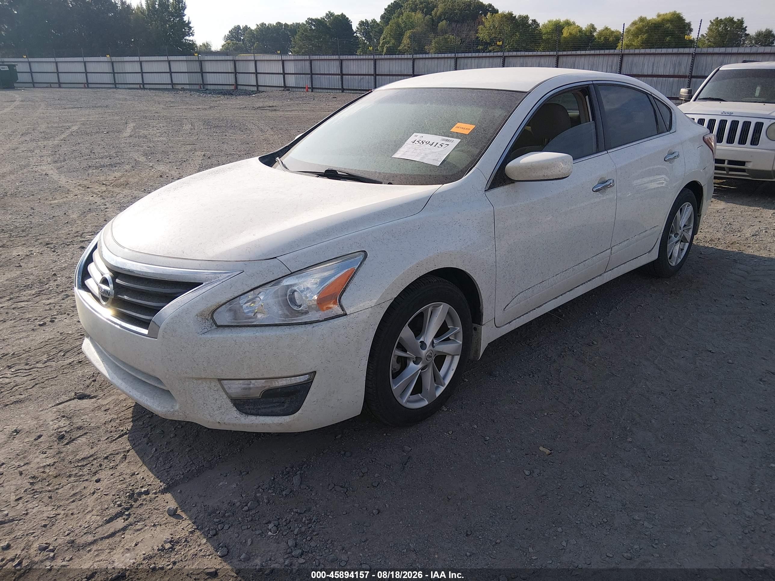 2013 Nissan Altima 2.5 Sv White vin: 1N4AL3AP7DC285668