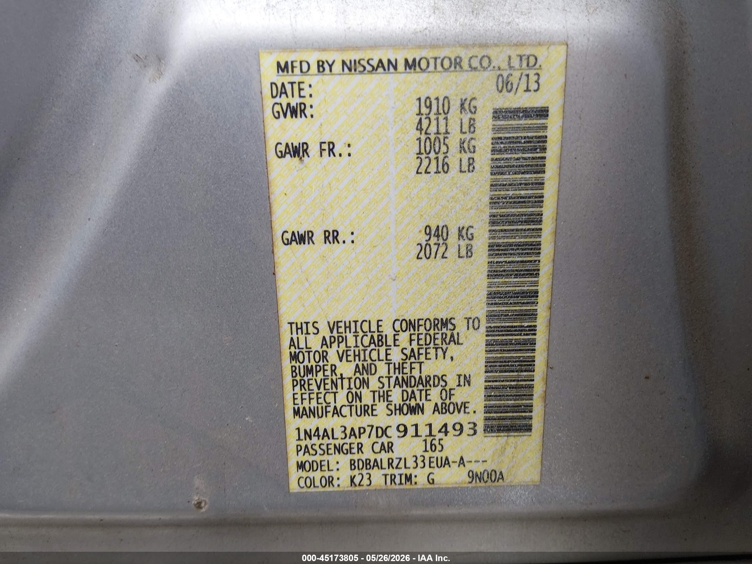 2013 Nissan Altima 2.5 S Silver vin: 1N4AL3AP7DC911493