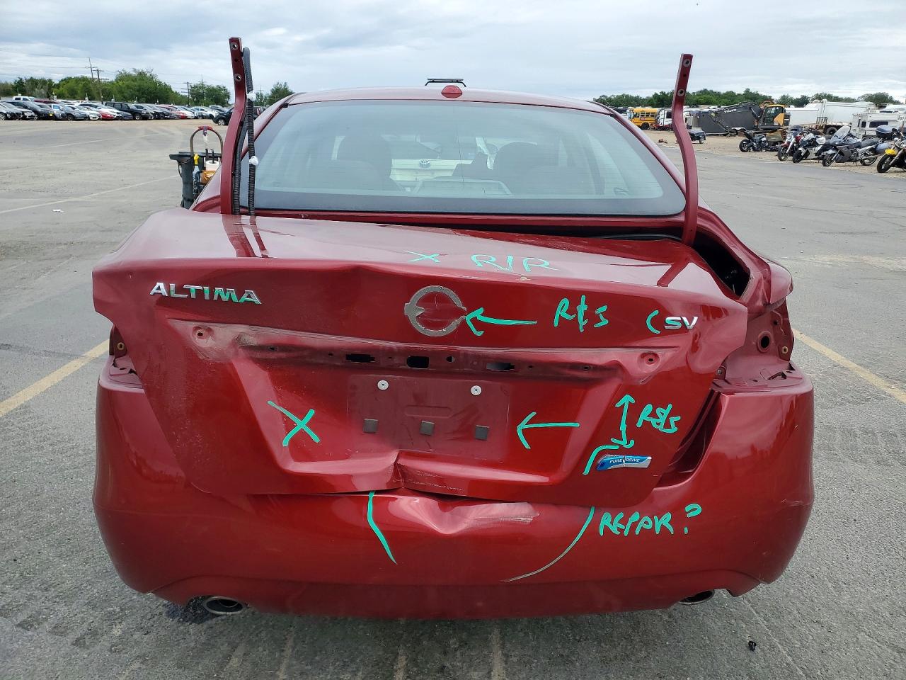 2013 Nissan Altima 2.5 Красный vin: 1N4AL3AP7DN402458