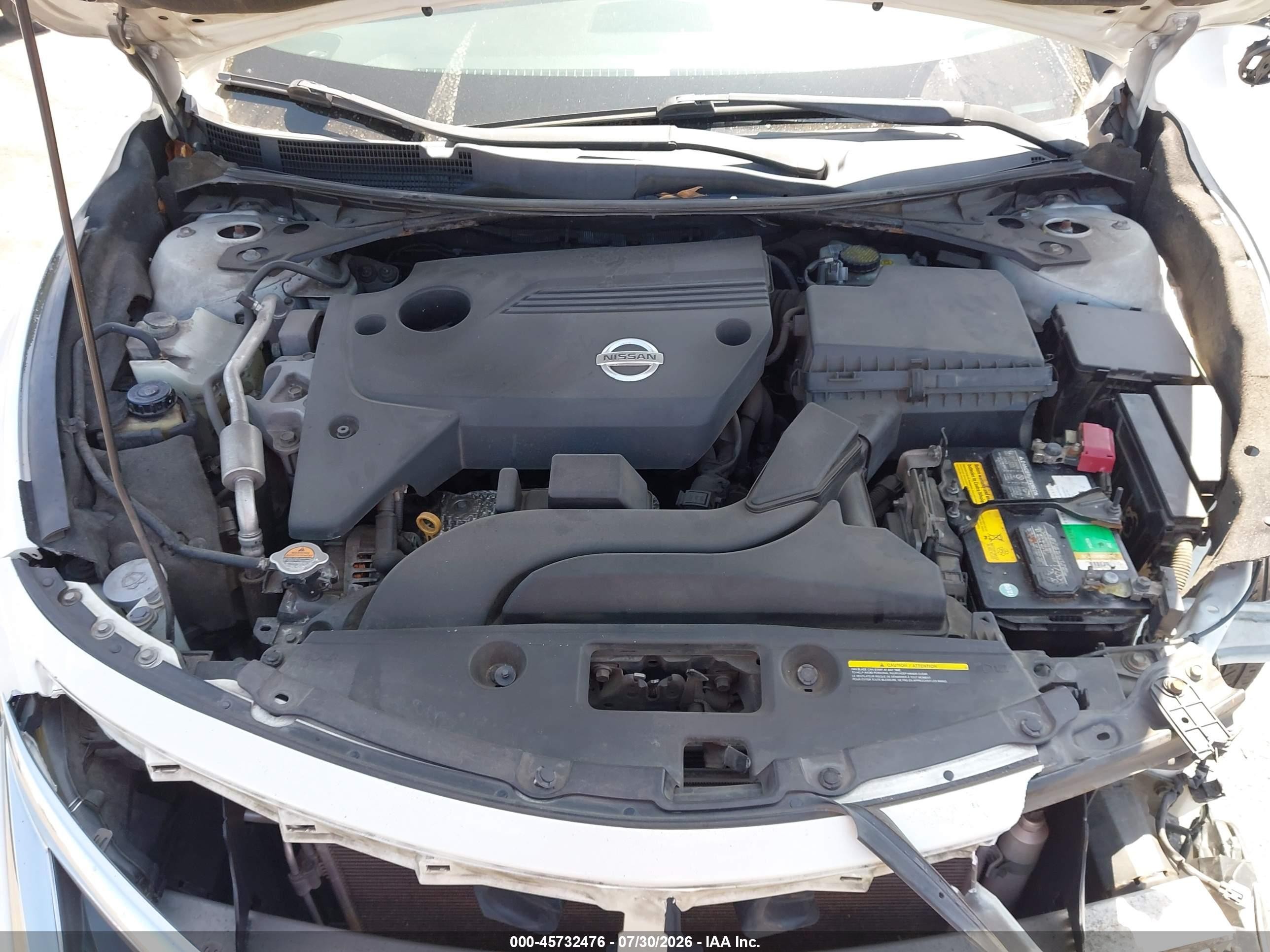 2013 Nissan Altima 2.5 Sv White vin: 1N4AL3AP7DN430762