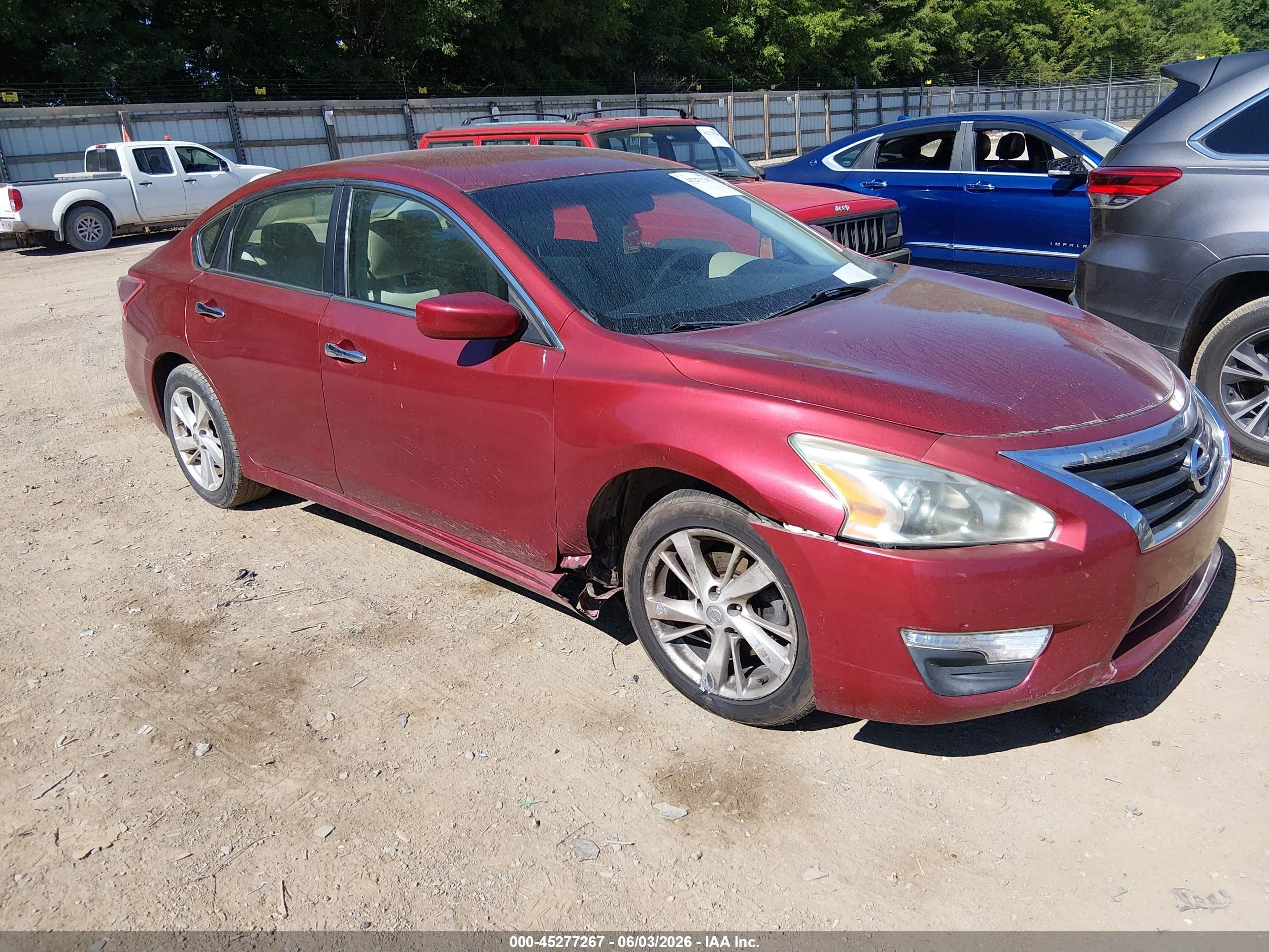 2013 Nissan Altima 2.5 Sv Maroon vin: 1N4AL3AP7DN443205
