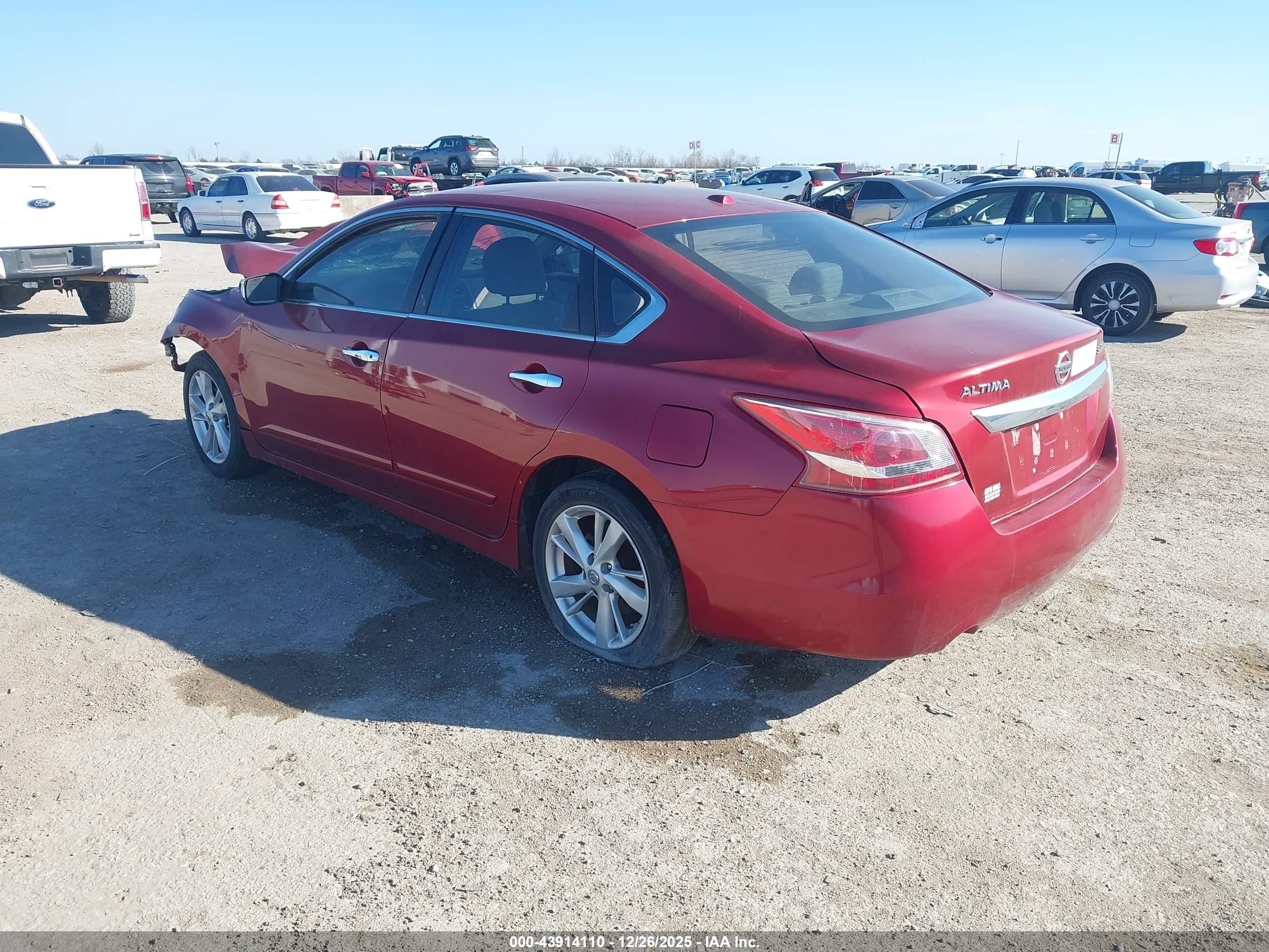 2013 Nissan Altima 2.5 Sv Red vin: 1N4AL3AP7DN445021