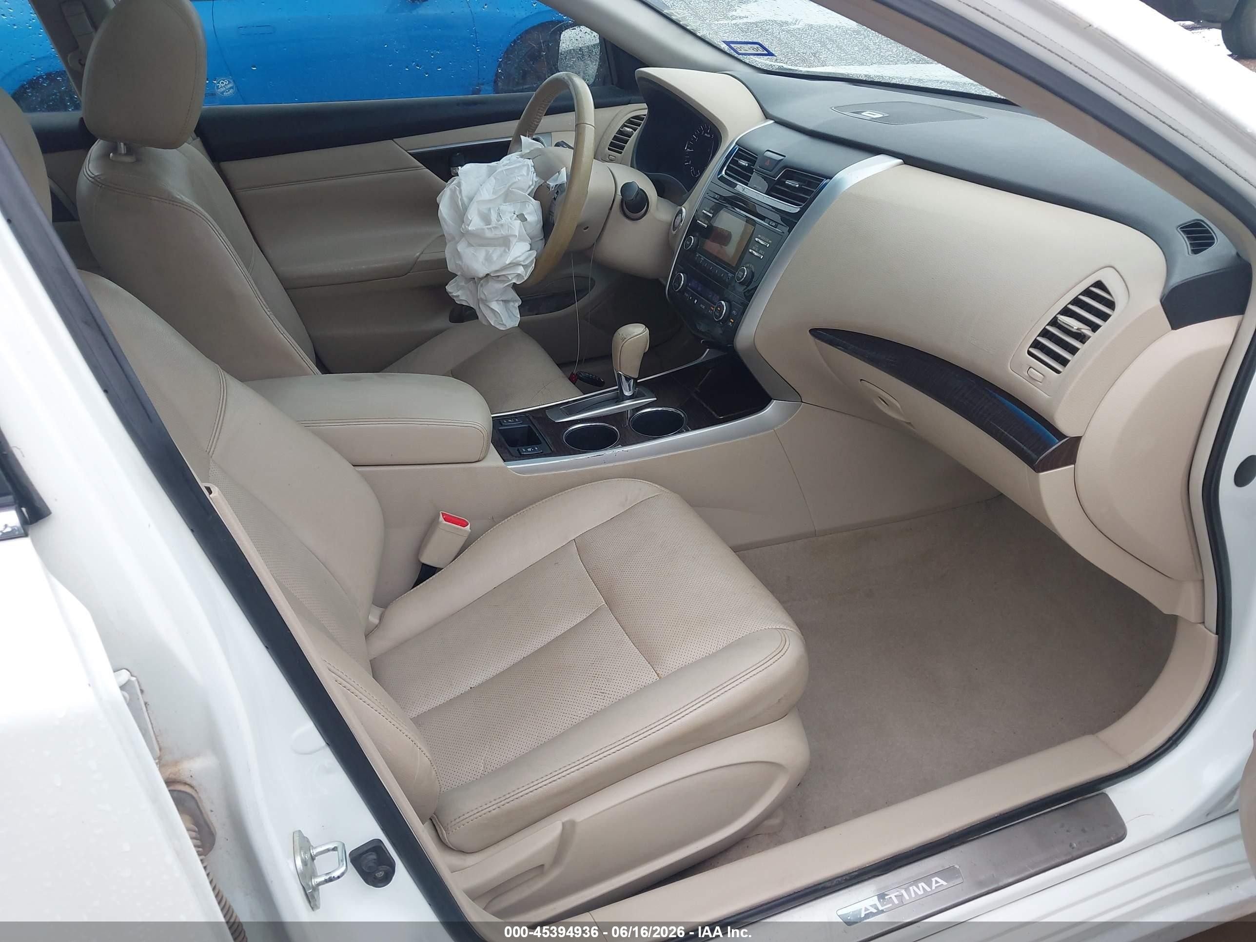 2013 Nissan Altima 2.5 Sl White vin: 1N4AL3AP7DN479427