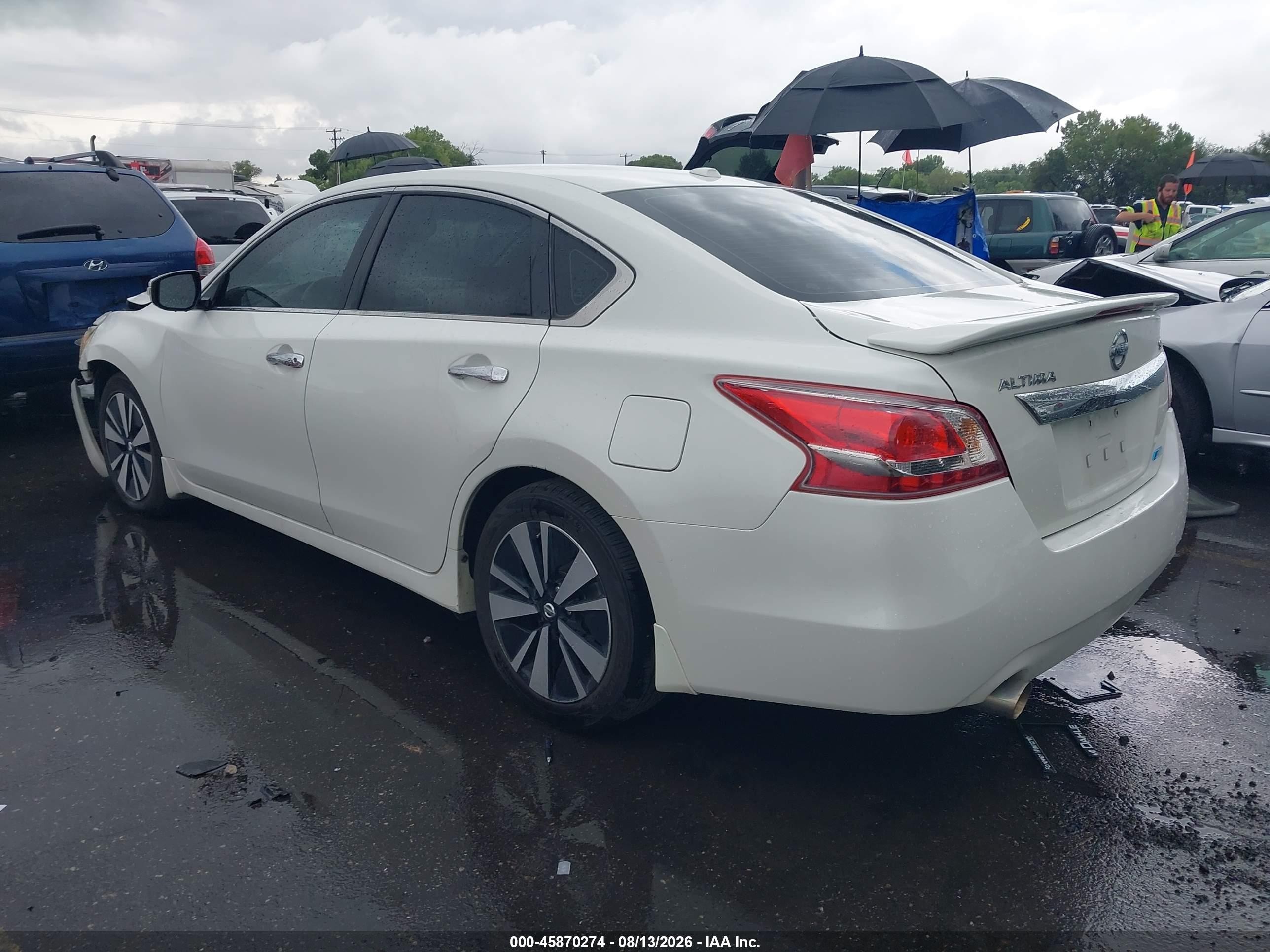 2013 Nissan Altima 2.5 Sl White vin: 1N4AL3AP7DN501667