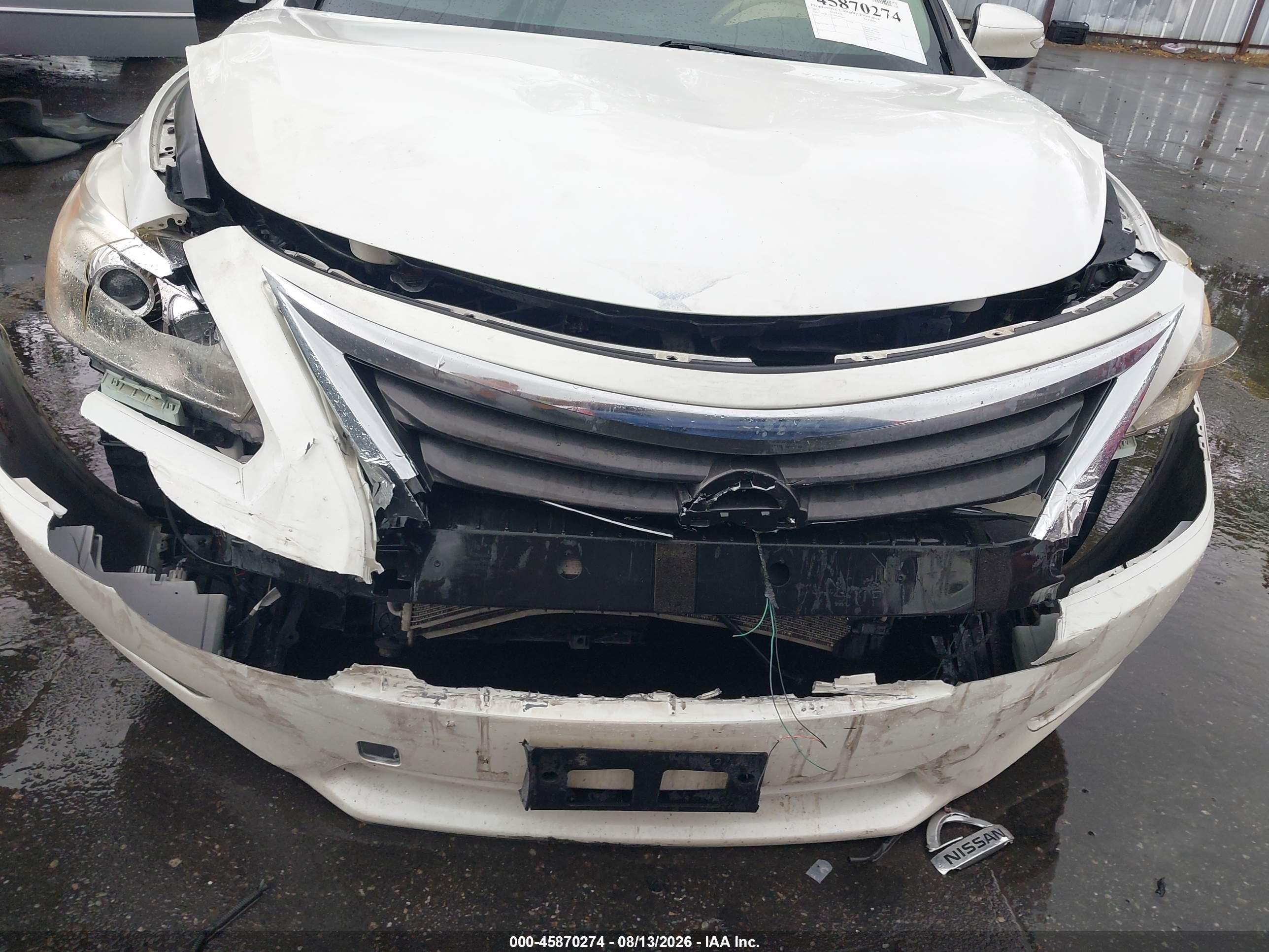 2013 Nissan Altima 2.5 Sl White vin: 1N4AL3AP7DN501667