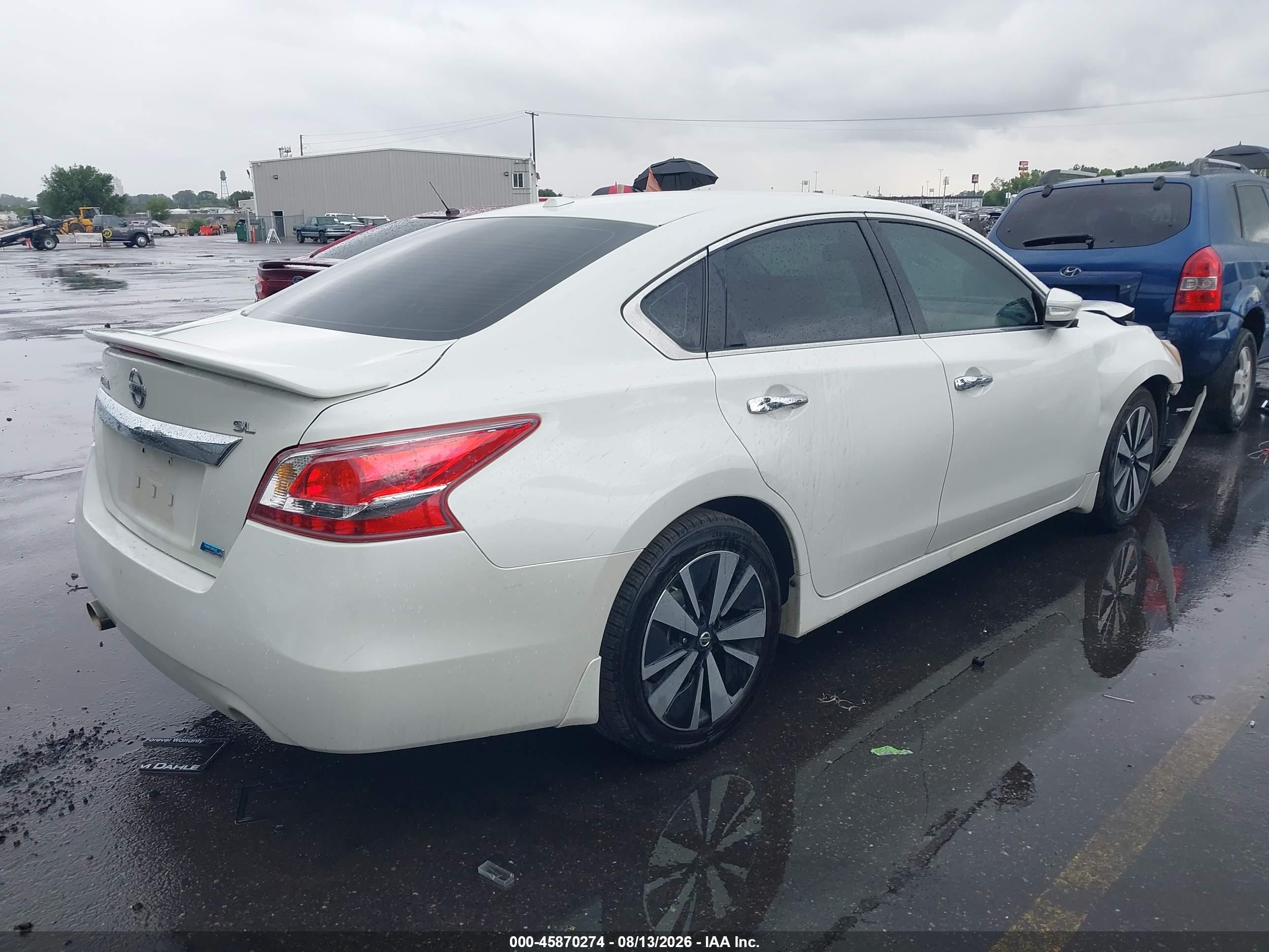 2013 Nissan Altima 2.5 Sl White vin: 1N4AL3AP7DN501667