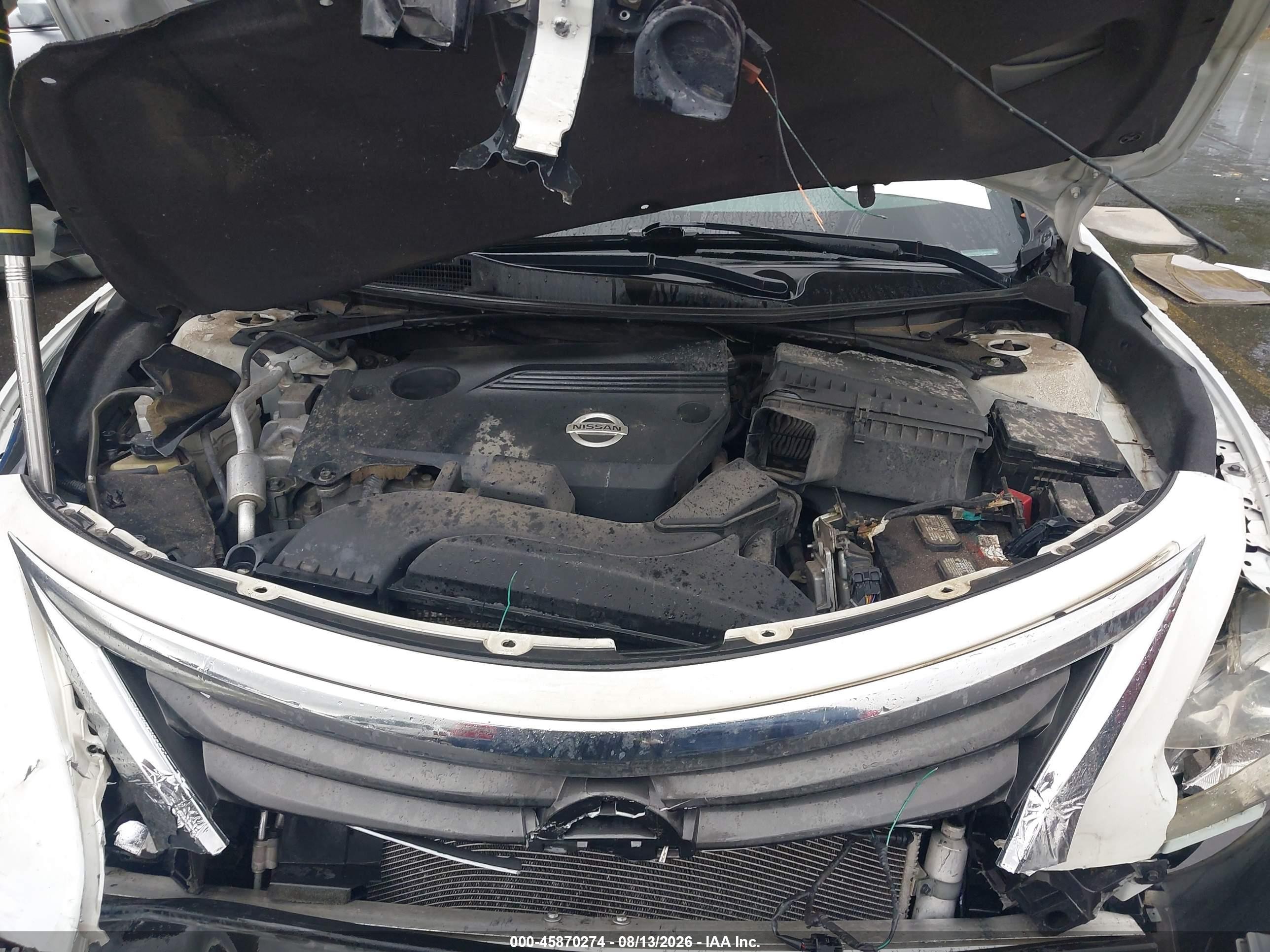 2013 Nissan Altima 2.5 Sl White vin: 1N4AL3AP7DN501667