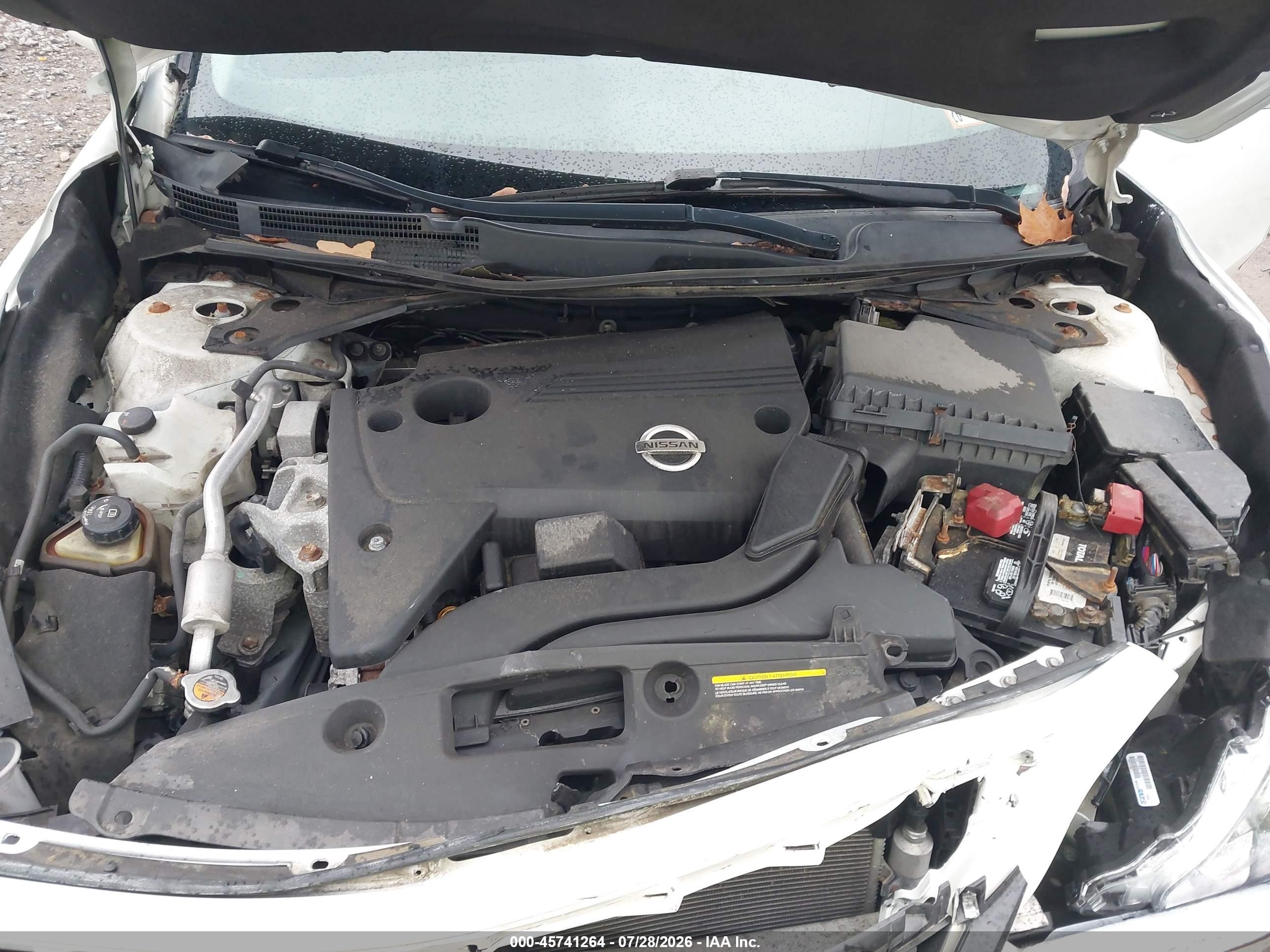 2013 Nissan Altima 2.5 S White vin: 1N4AL3AP7DN530831