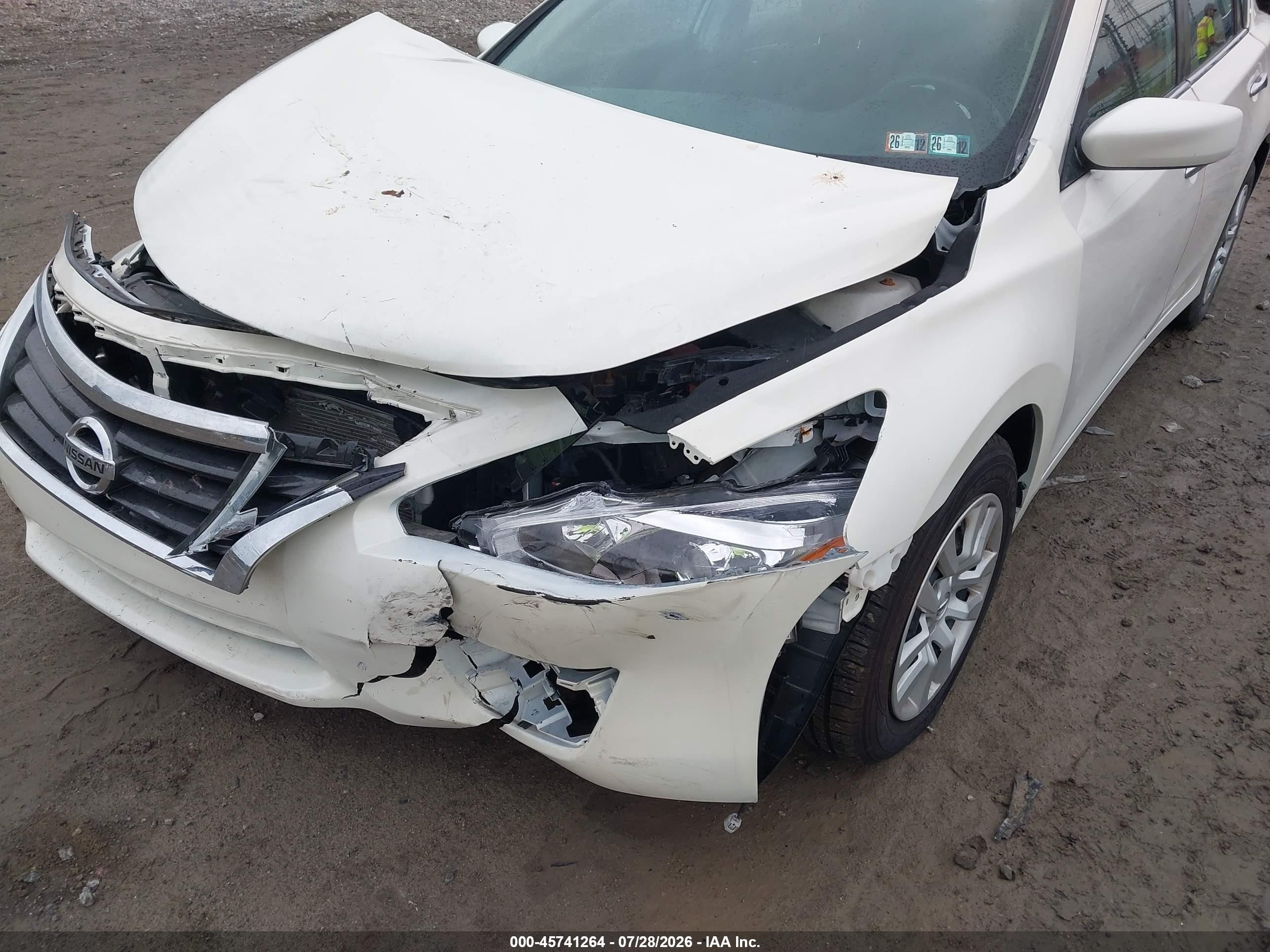 2013 Nissan Altima 2.5 S White vin: 1N4AL3AP7DN530831