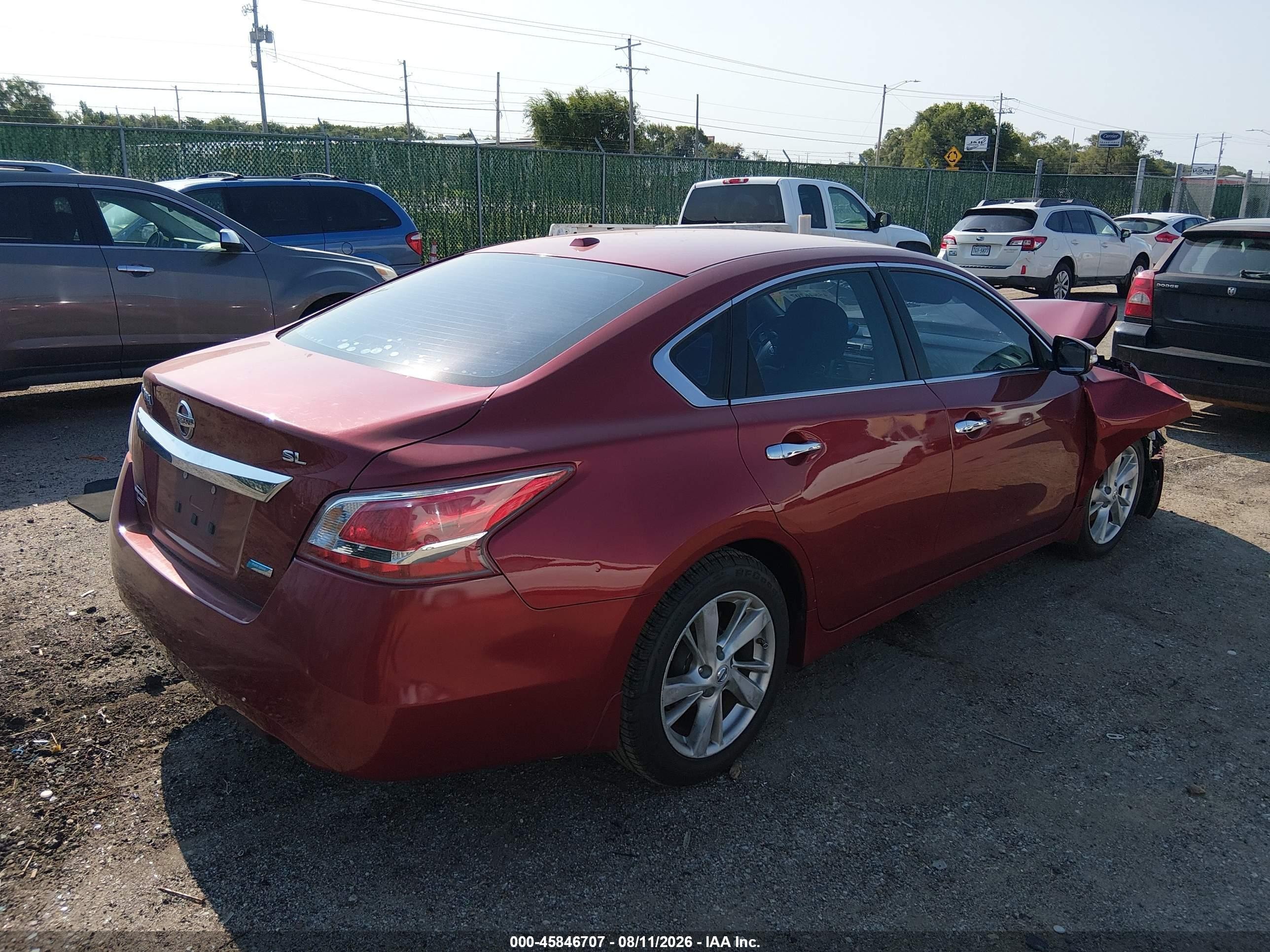 2013 Nissan Altima 2.5 Sl Red vin: 1N4AL3AP7DN547712