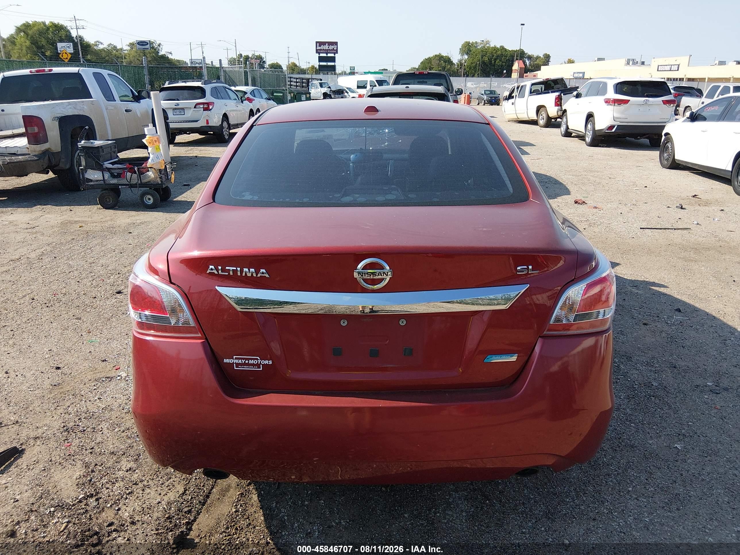 2013 Nissan Altima 2.5 Sl Red vin: 1N4AL3AP7DN547712