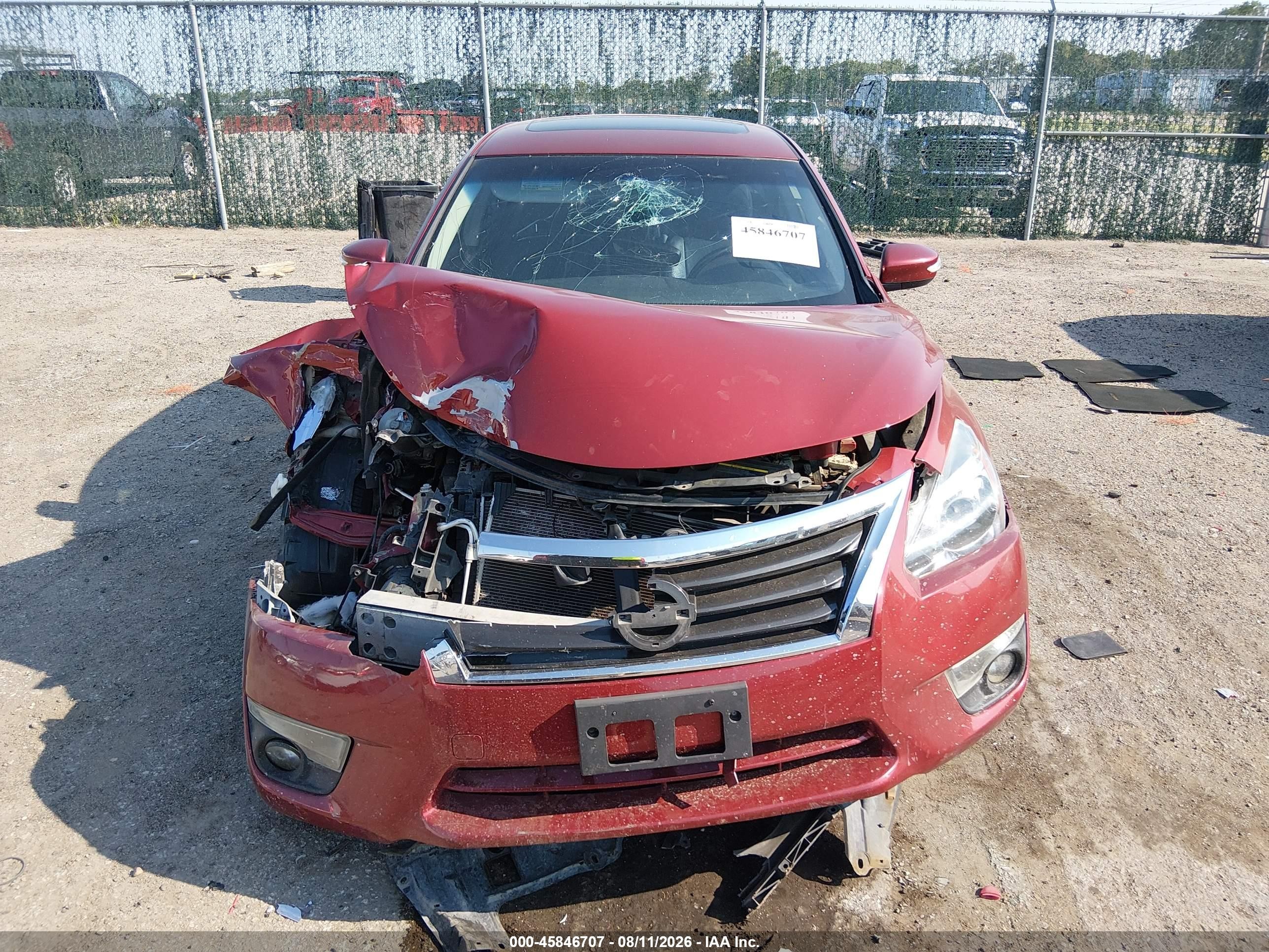 2013 Nissan Altima 2.5 Sl Red vin: 1N4AL3AP7DN547712