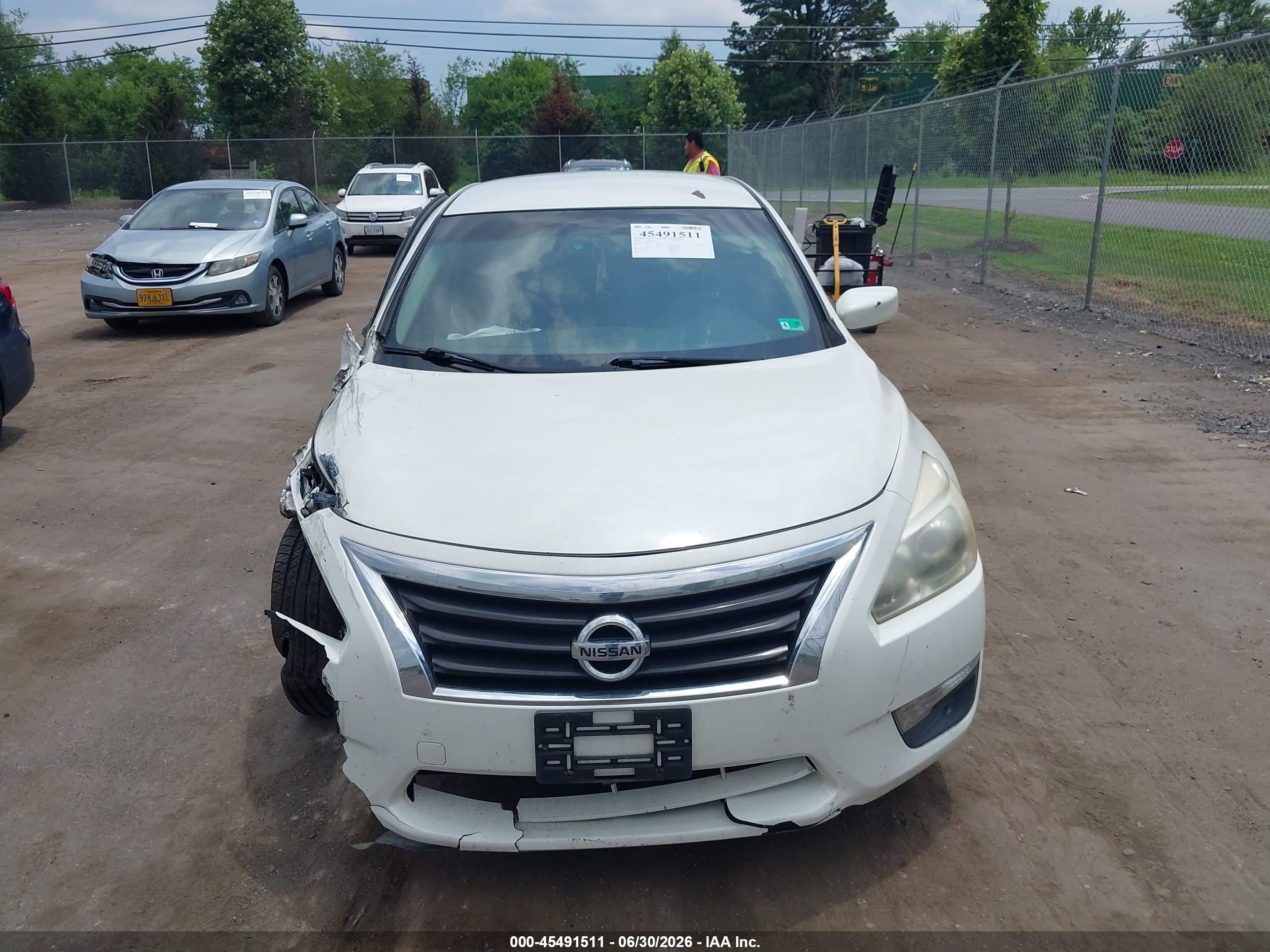 2013 Nissan Altima 2.5 S White vin: 1N4AL3AP7DN547757