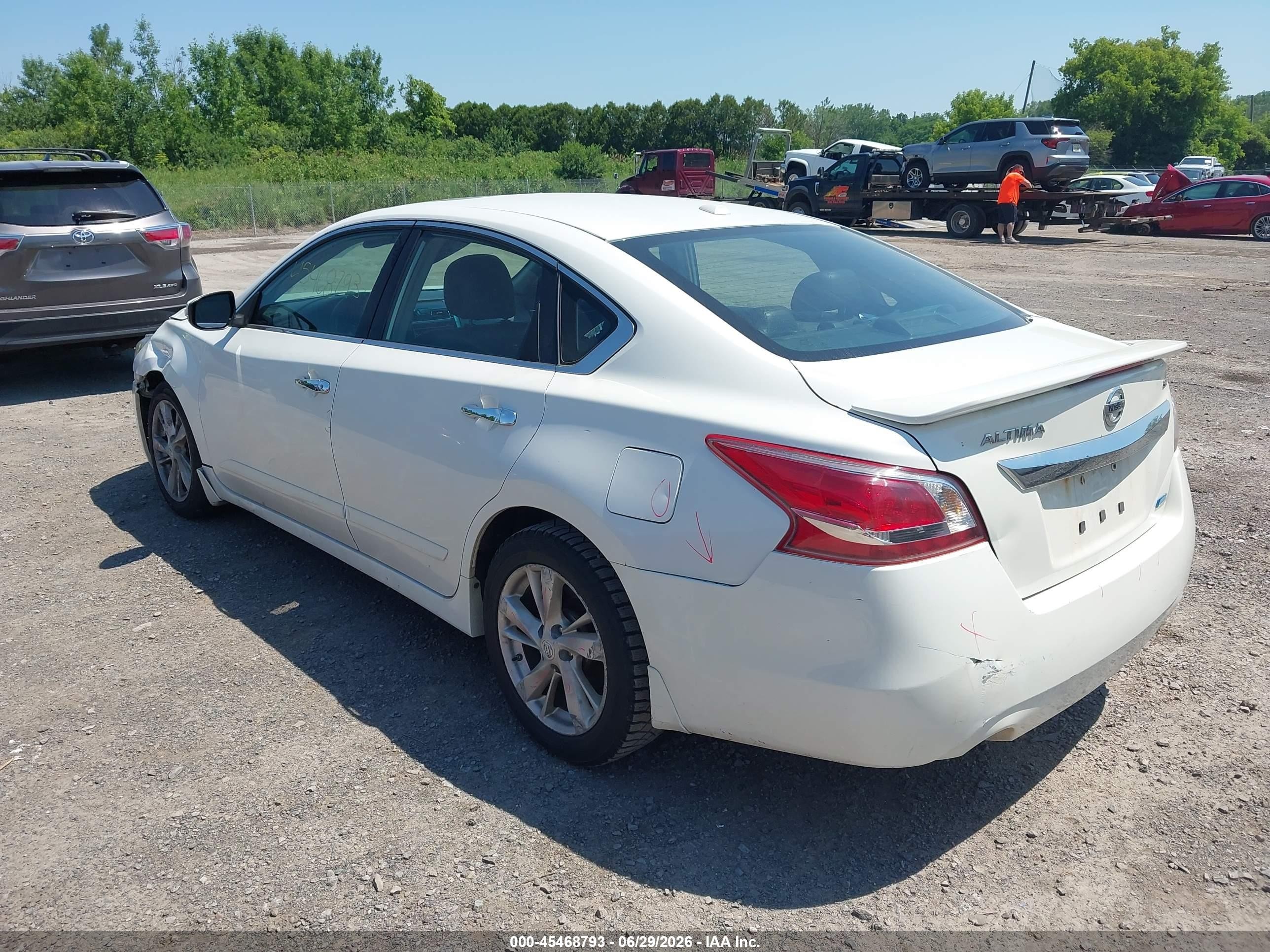 2013 Nissan Altima 2.5 Sl White vin: 1N4AL3AP7DN569371