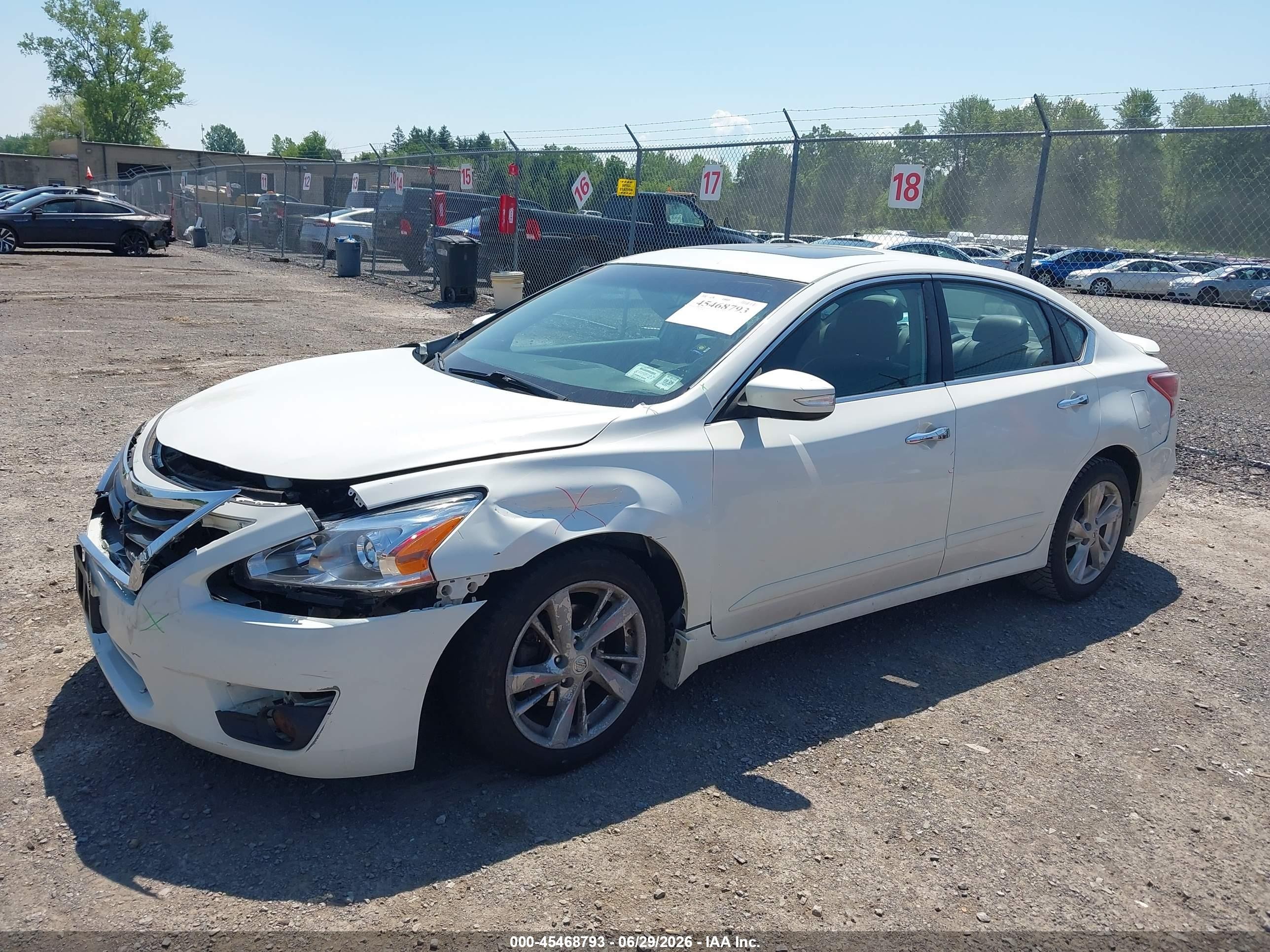 2013 Nissan Altima 2.5 Sl White vin: 1N4AL3AP7DN569371