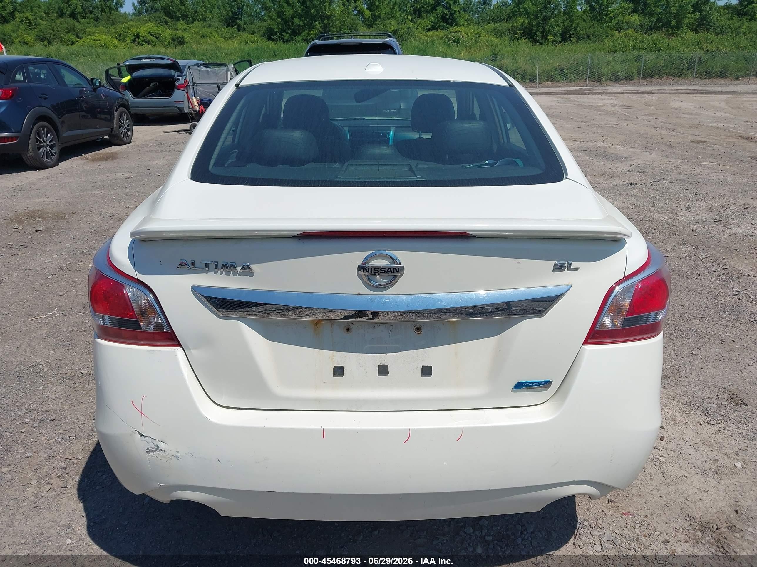2013 Nissan Altima 2.5 Sl White vin: 1N4AL3AP7DN569371