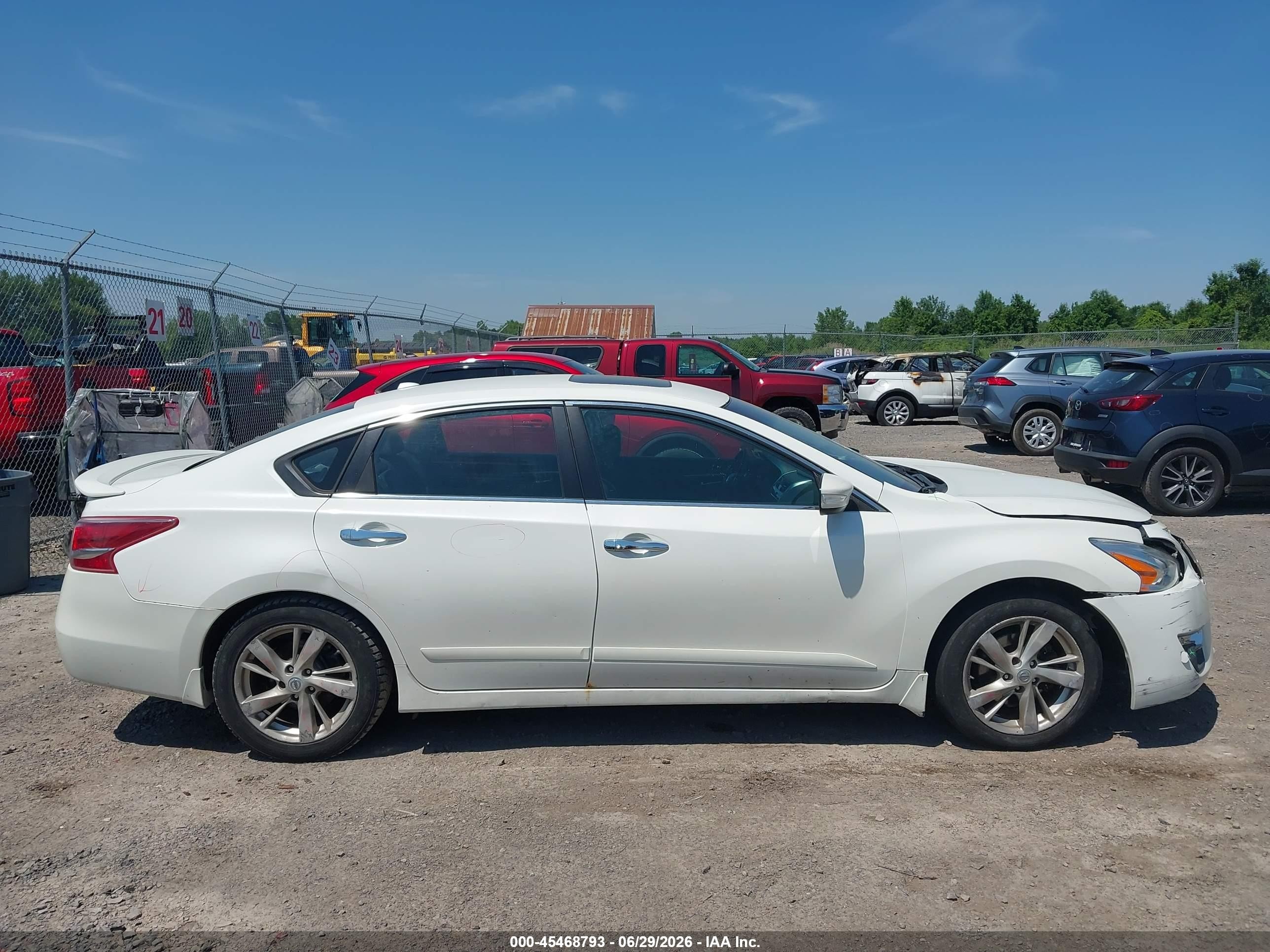 2013 Nissan Altima 2.5 Sl White vin: 1N4AL3AP7DN569371