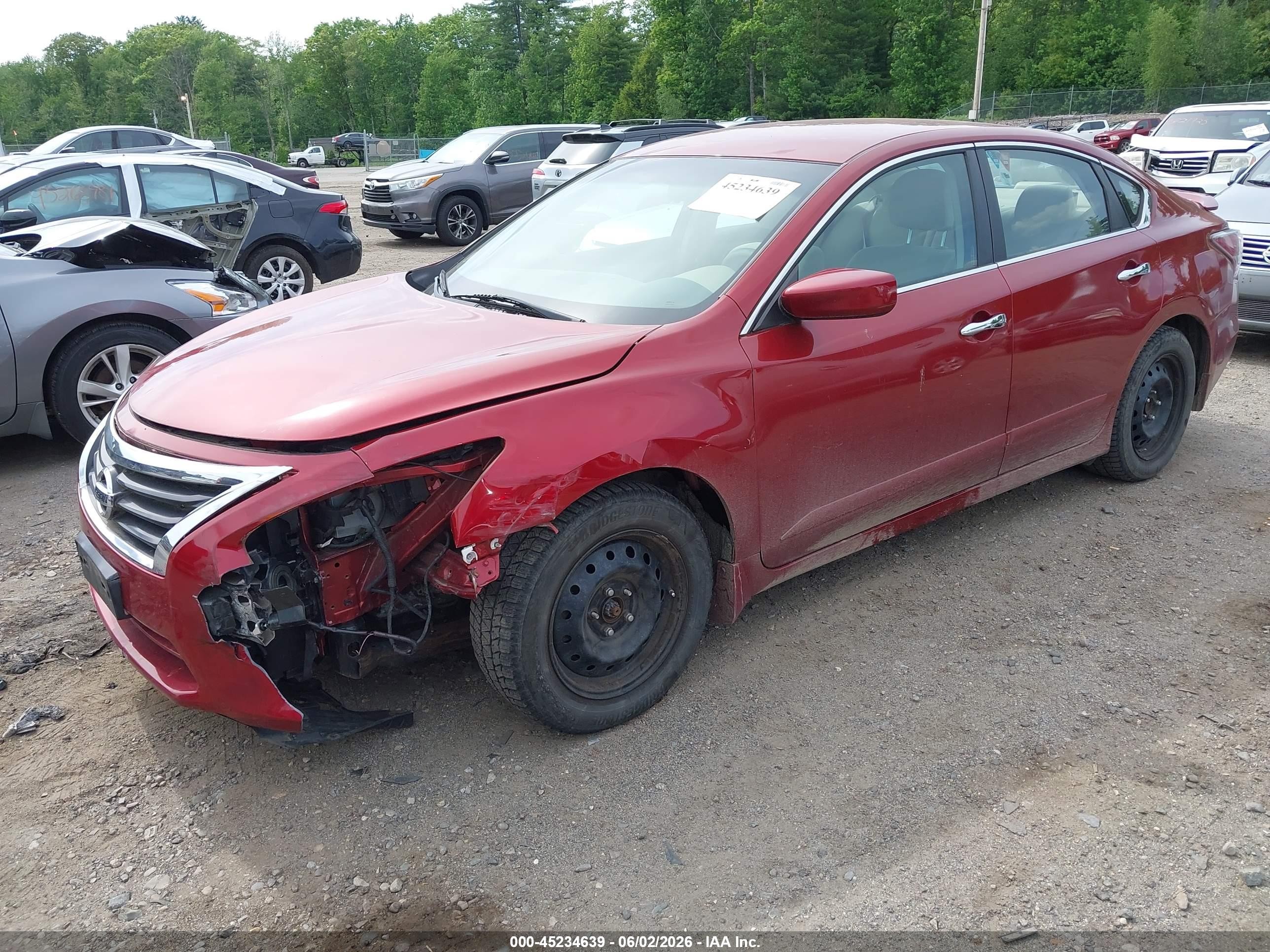 2014 Nissan Altima 2.5 S Красный vin: 1N4AL3AP7EC154029