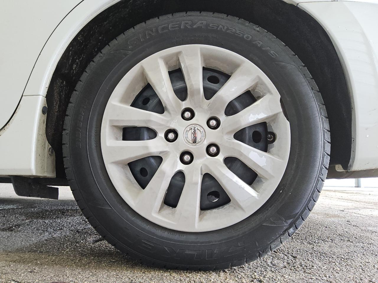 2014 Nissan Altima 2.5 S White vin: 1N4AL3AP7EC277720 Damage: Left Rear Wheel Cover, Broken, Replacement Required
