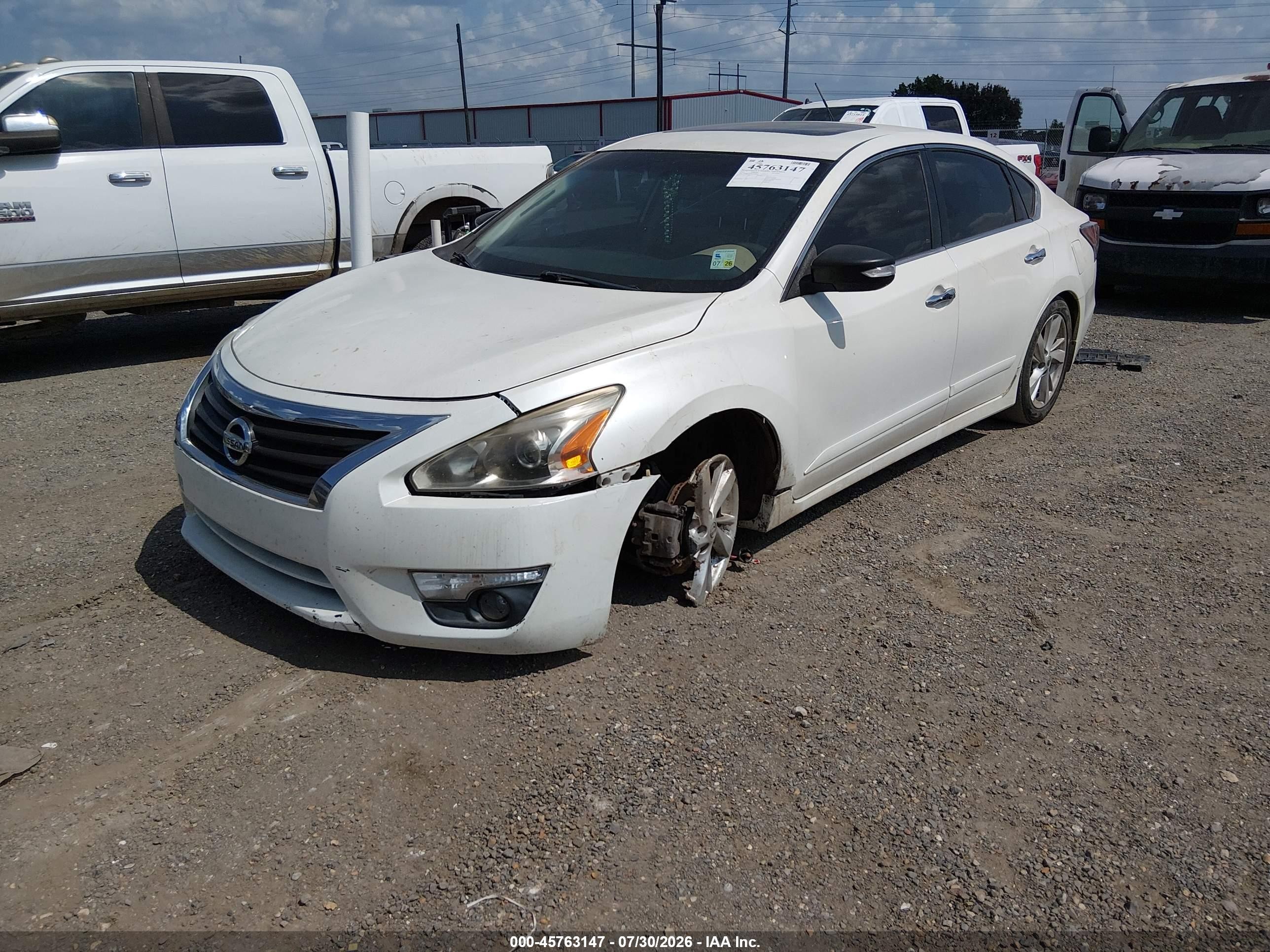 2014 Nissan Altima 2.5 Sl White vin: 1N4AL3AP7EC428684