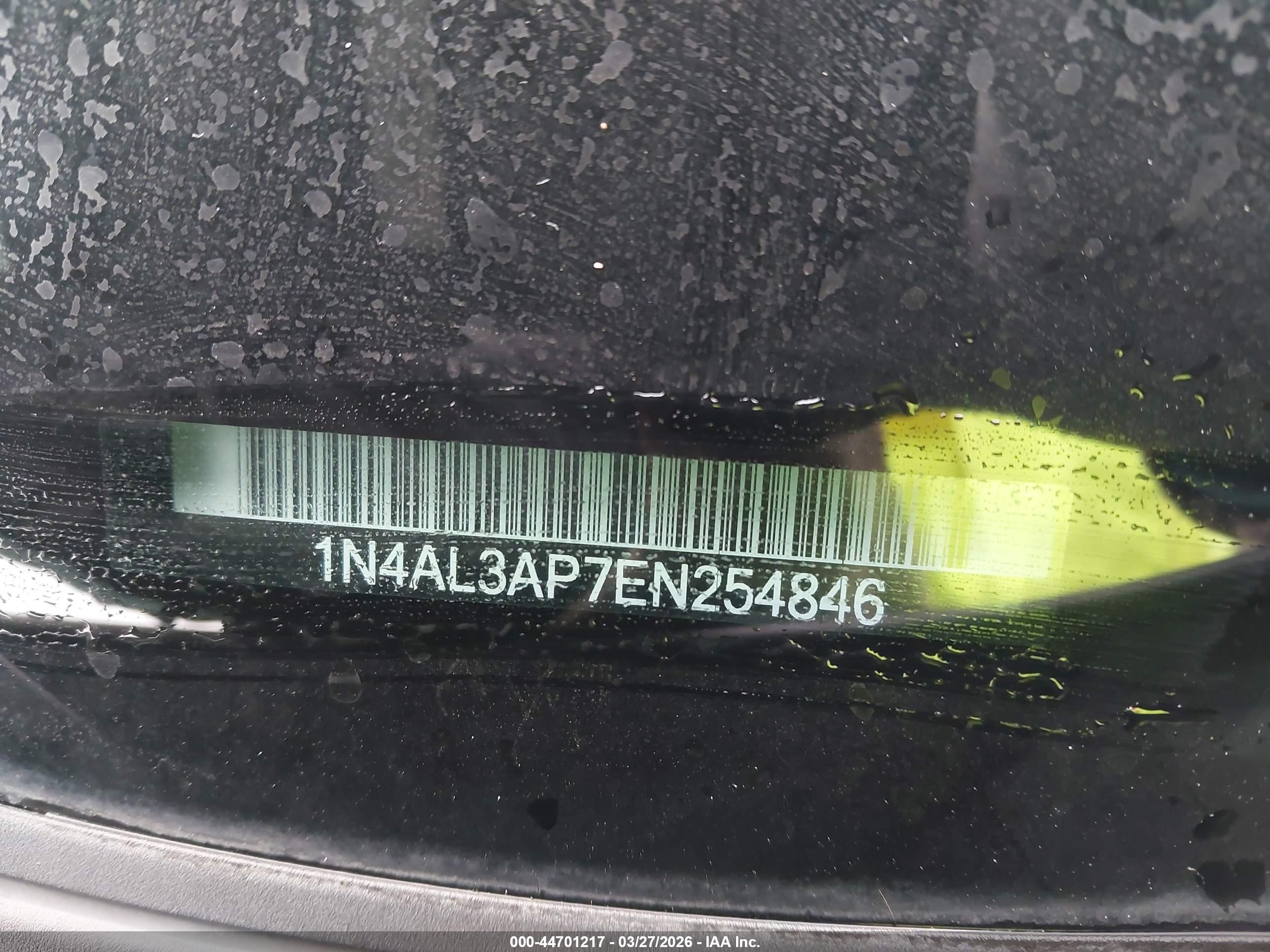2014 Nissan Altima 2.5 Sv Silver vin: 1N4AL3AP7EN254846