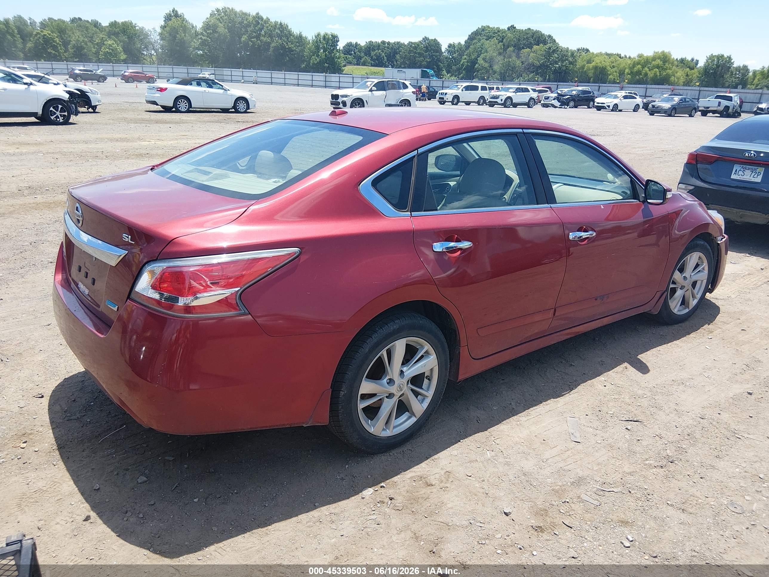 2014 Nissan Altima 2.5 Sl Red vin: 1N4AL3AP7EN372167