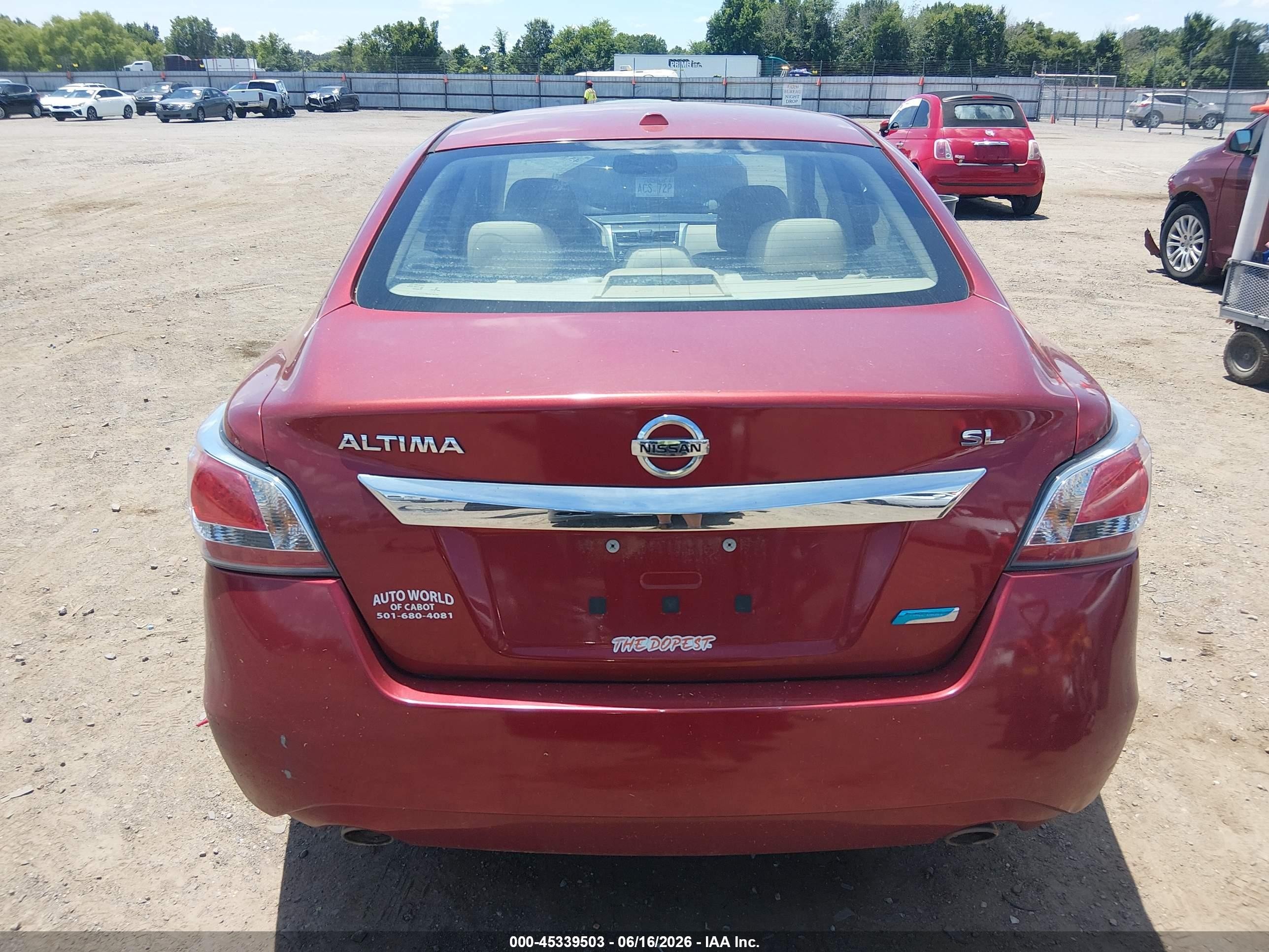 2014 Nissan Altima 2.5 Sl Red vin: 1N4AL3AP7EN372167