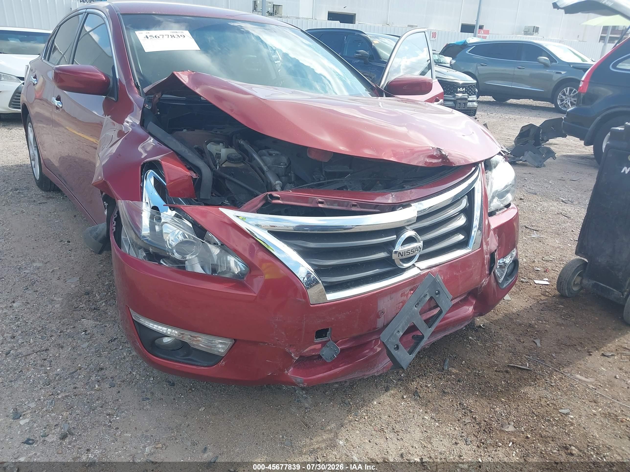 2015 Nissan Altima 2.5 Sv Red vin: 1N4AL3AP7FC193897